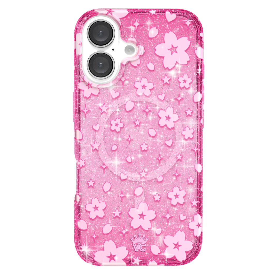 Cherry Blossom Glitter iPhone Case