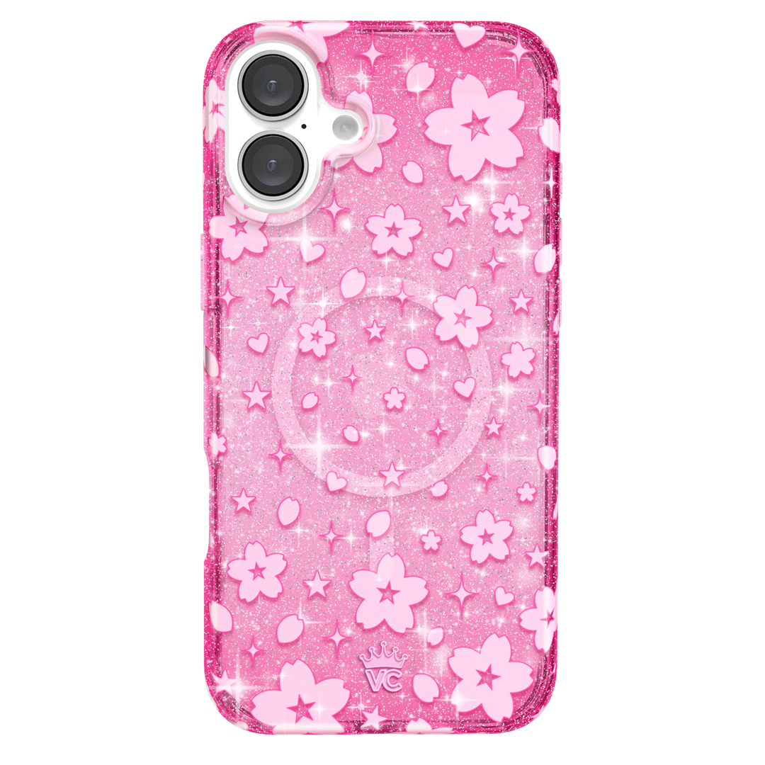 Cherry Blossom Glitter iPhone Case