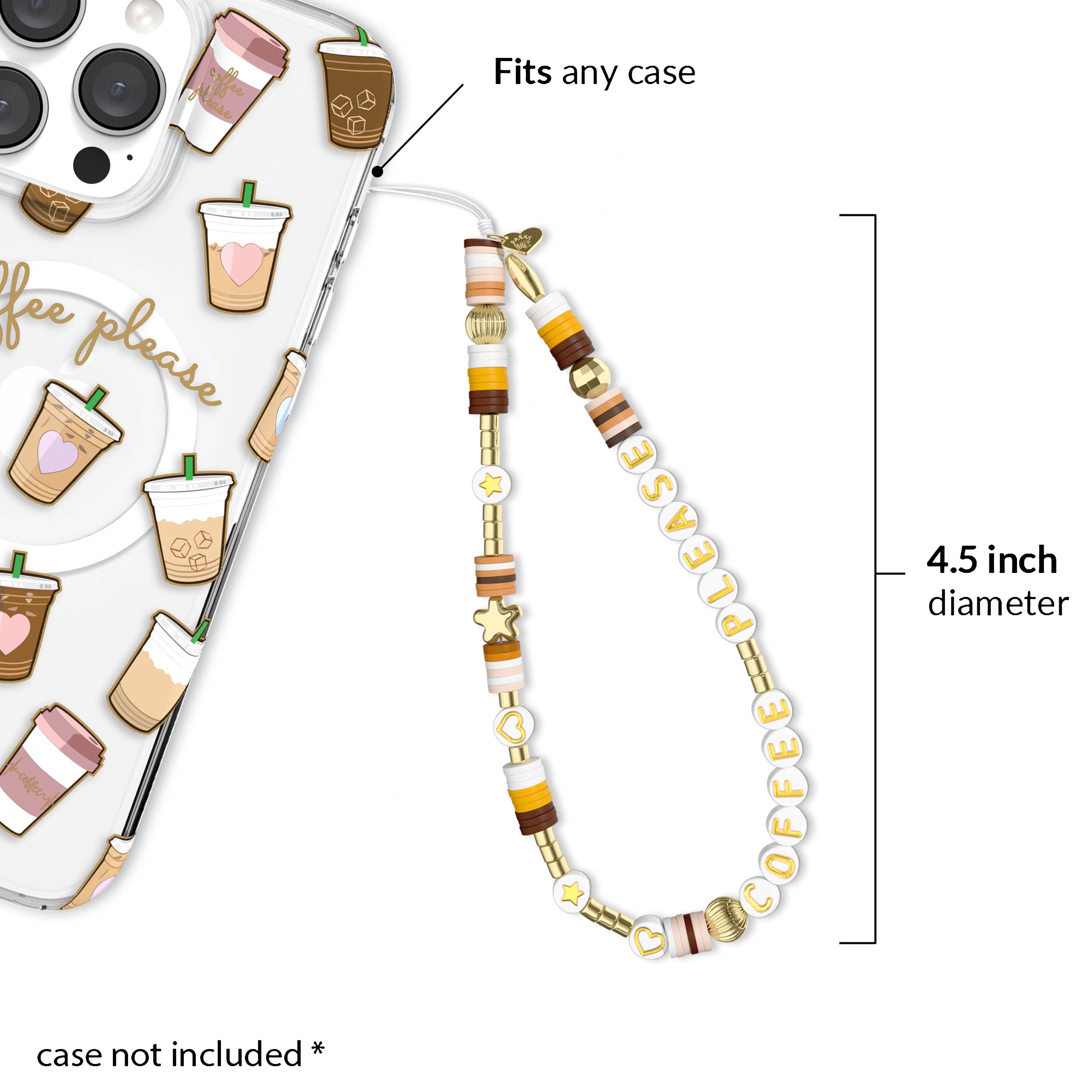 Coffee Please Phone Charm