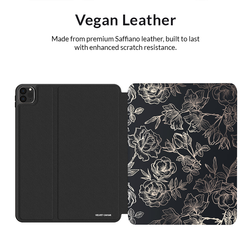 Floral Rose Gold Chrome iPad Case