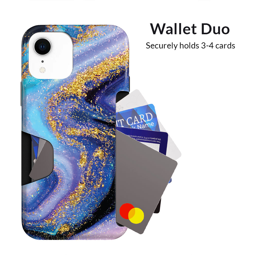 Galaxy Glitter iPhone Wallet Case