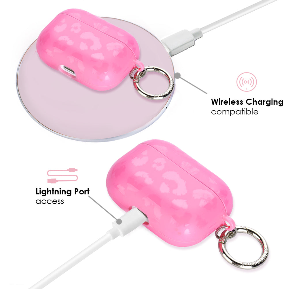 Hot Pink Leopard AirPod Case