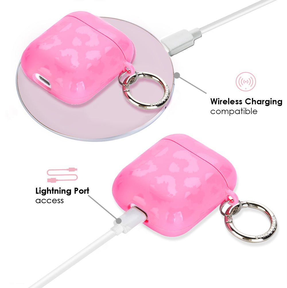 Hot Pink Leopard AirPod Case
