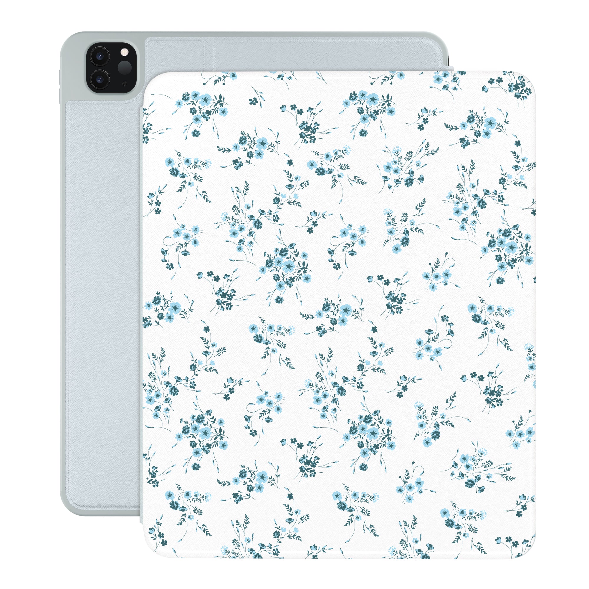 French Blue Floral iPad Case