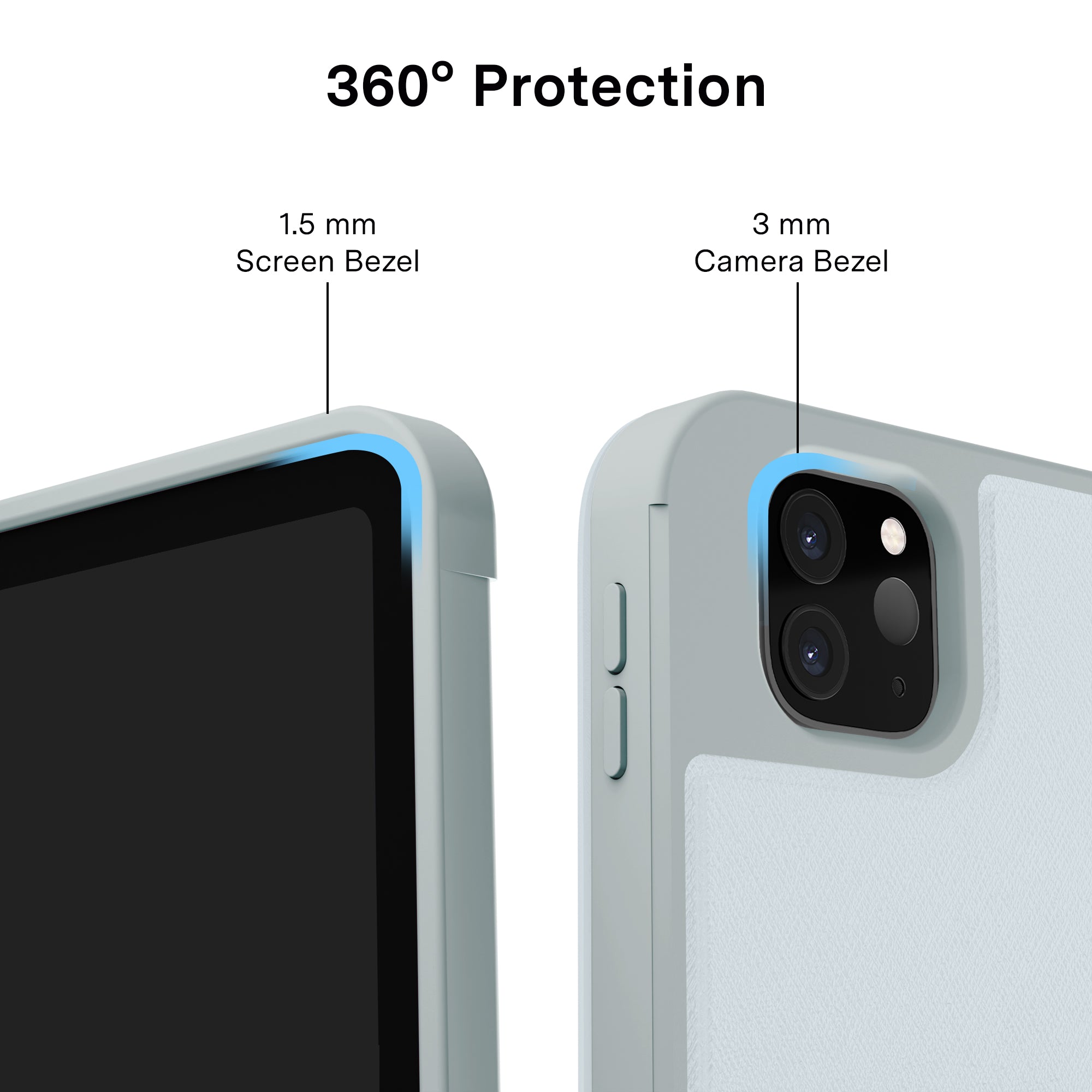 French Blue Floral iPad Case