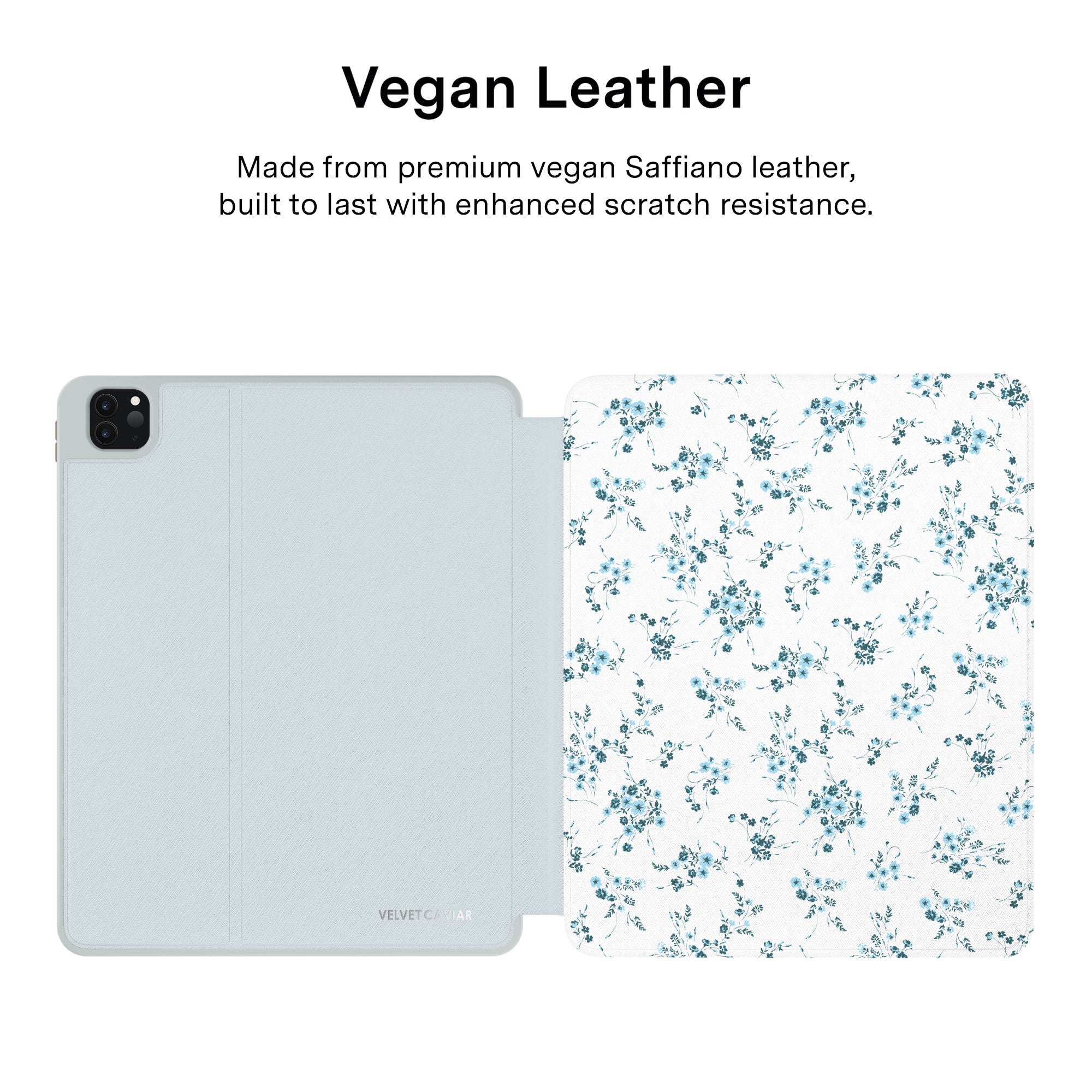 French Blue Floral iPad Case