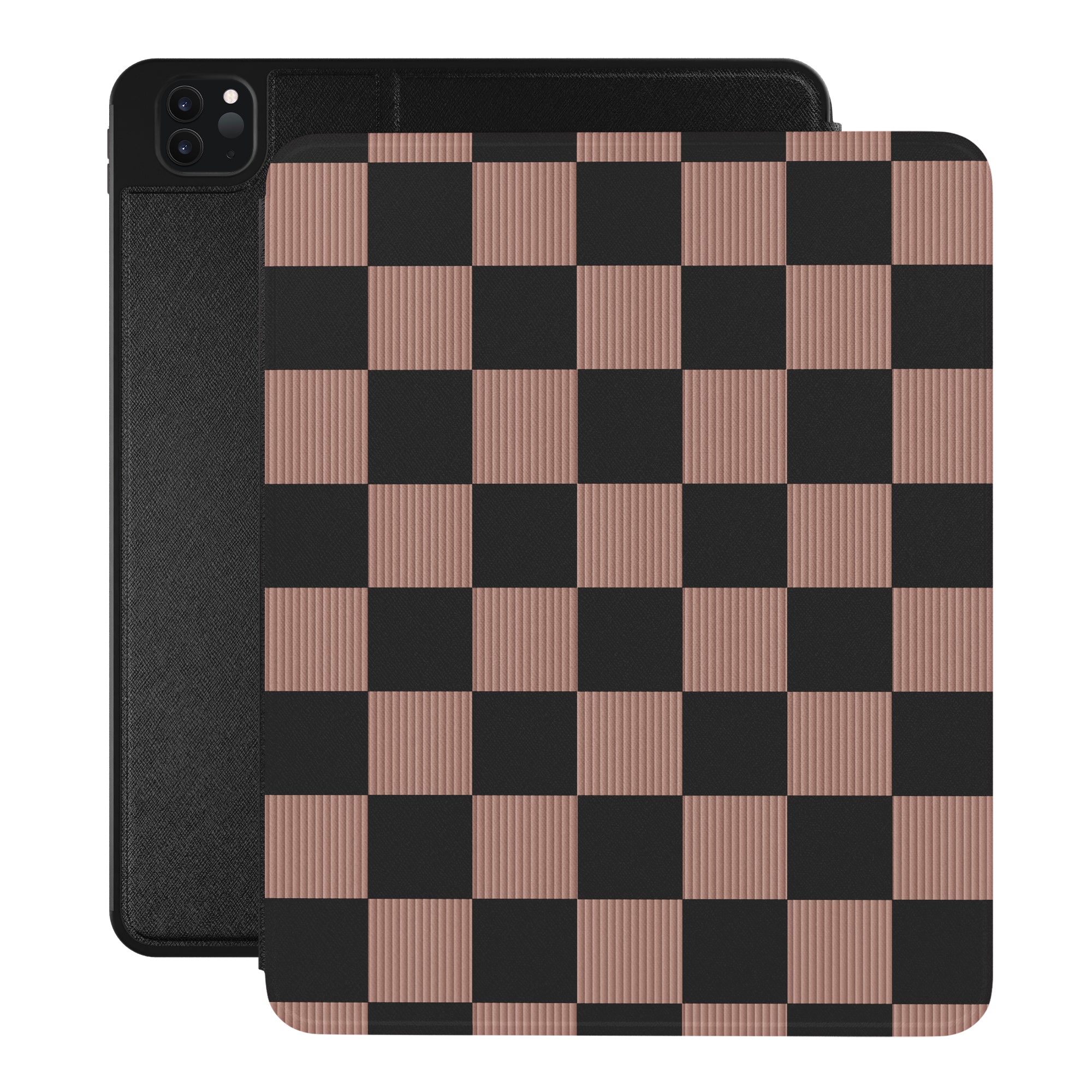 Mocha Vibe Checkered iPad Case