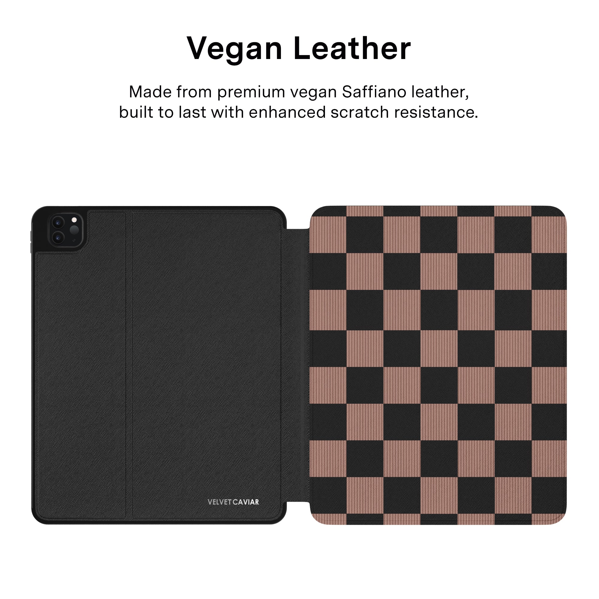 Mocha Vibe Checkered iPad Case