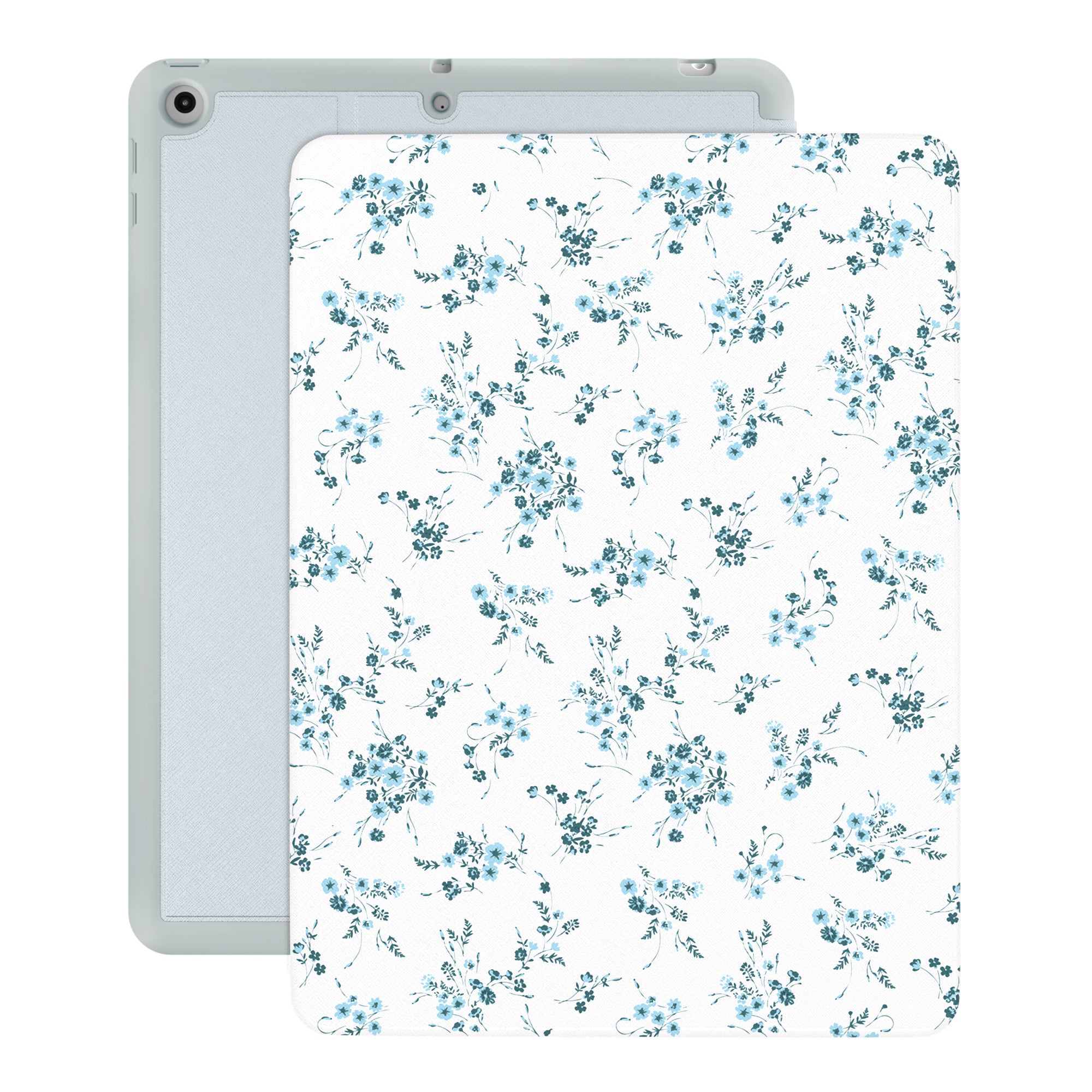 French Blue Floral iPad Case