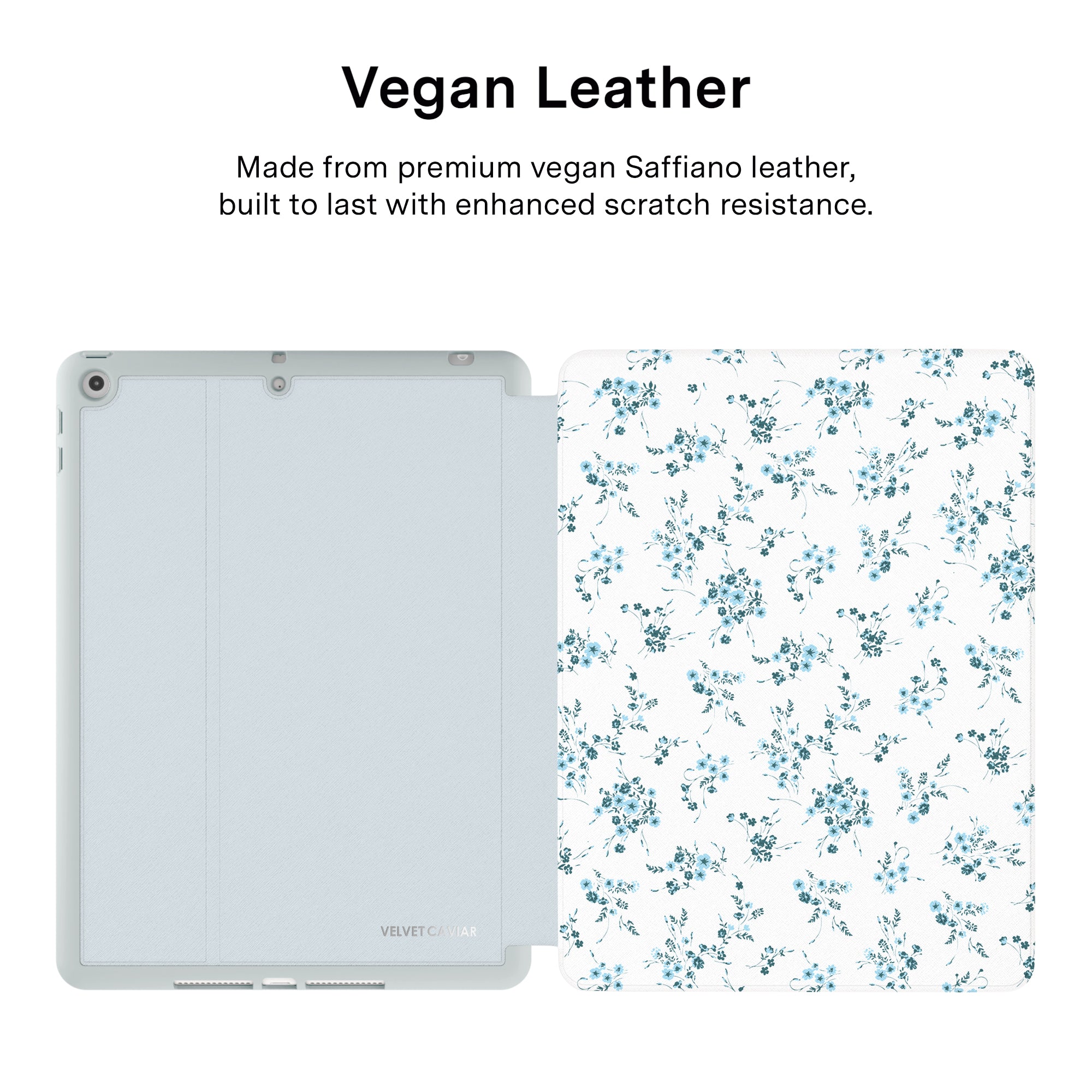 French Blue Floral iPad Case