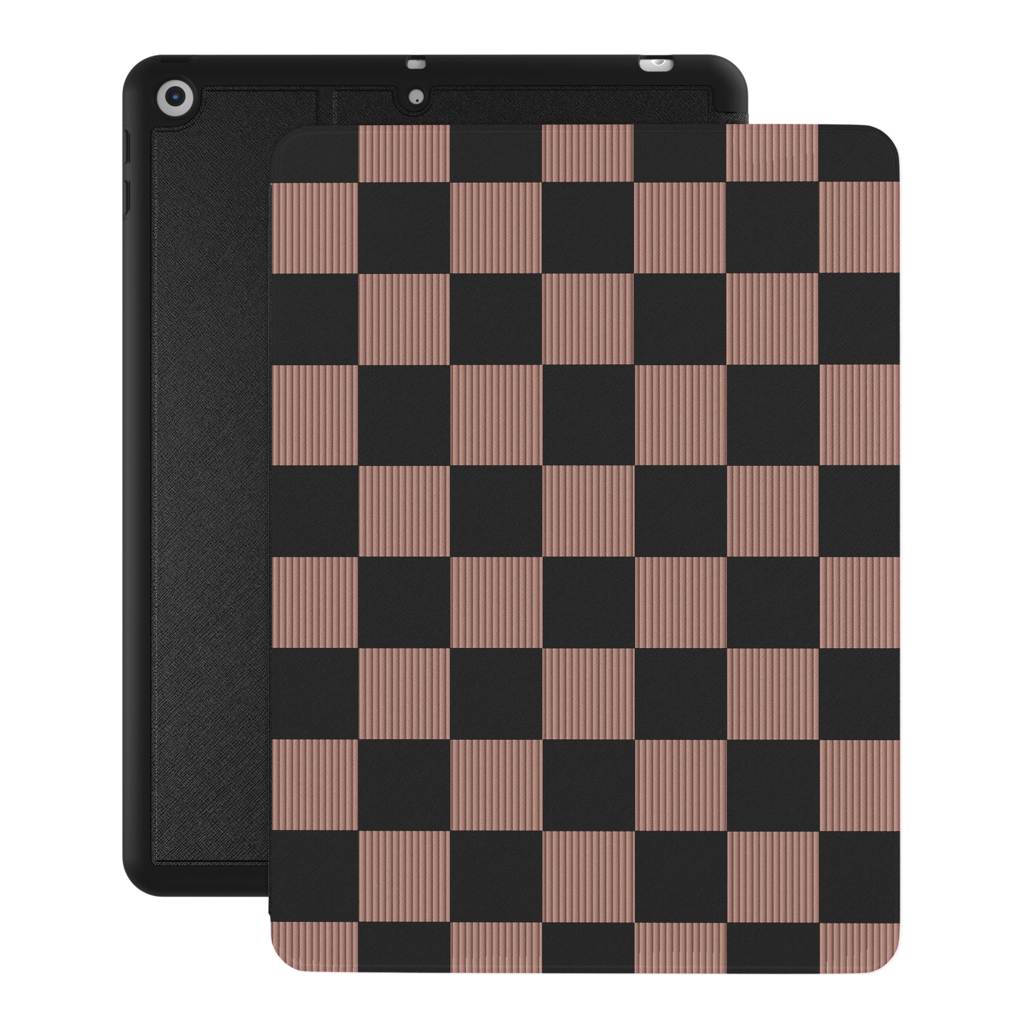 Mocha Vibe Checkered iPad Case