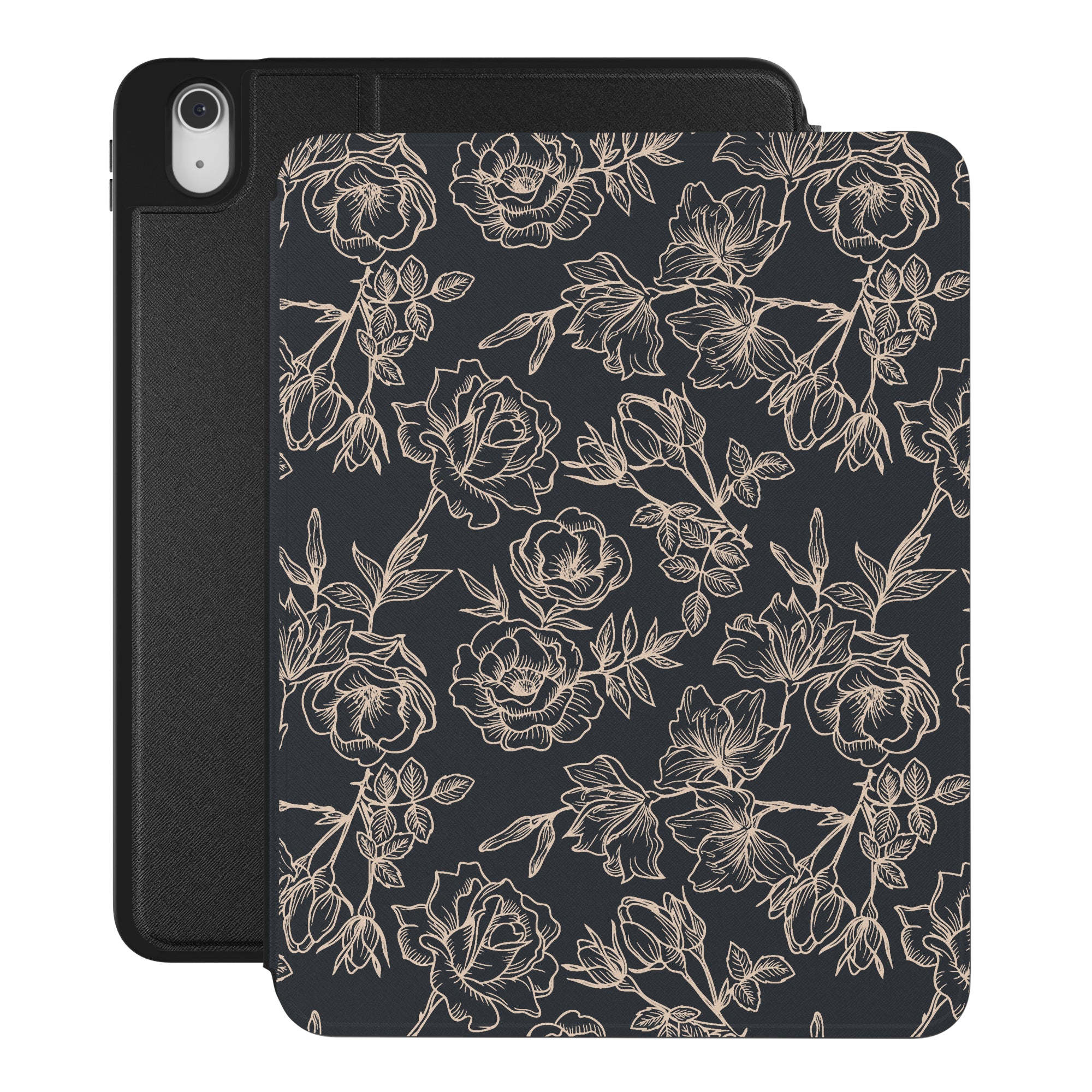 Floral Rose Gold Chrome iPad Case