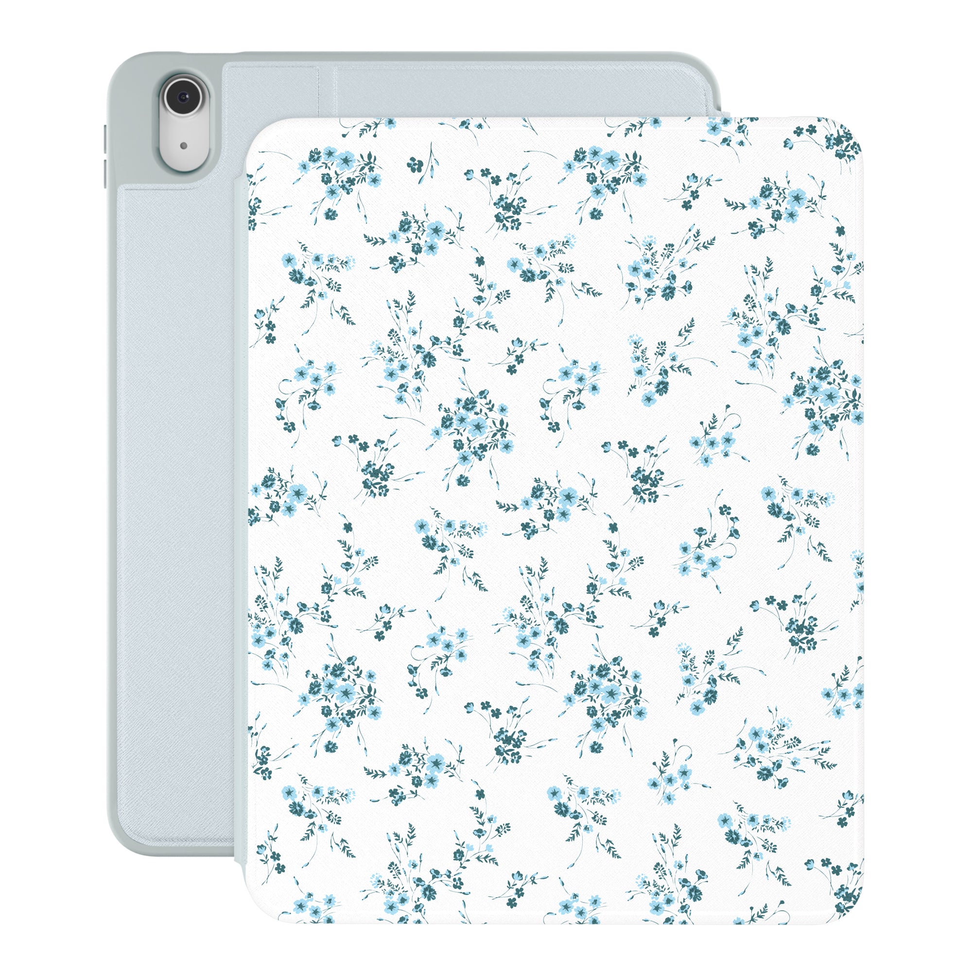 French Blue Floral iPad Case