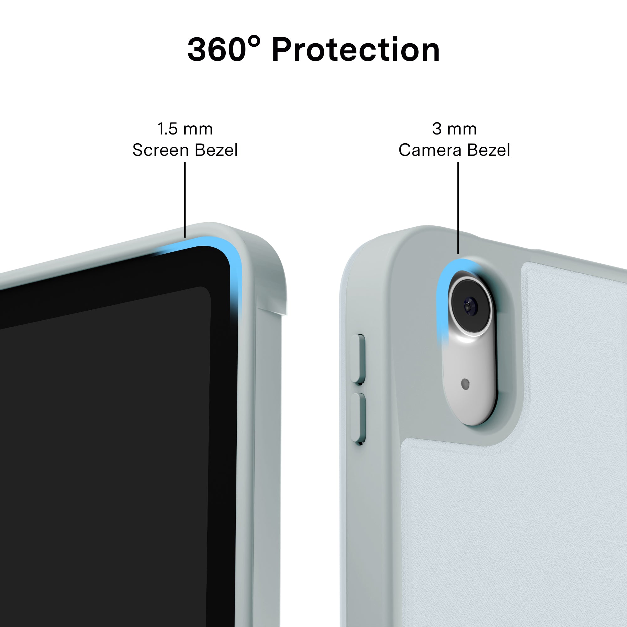 French Blue Floral iPad Case