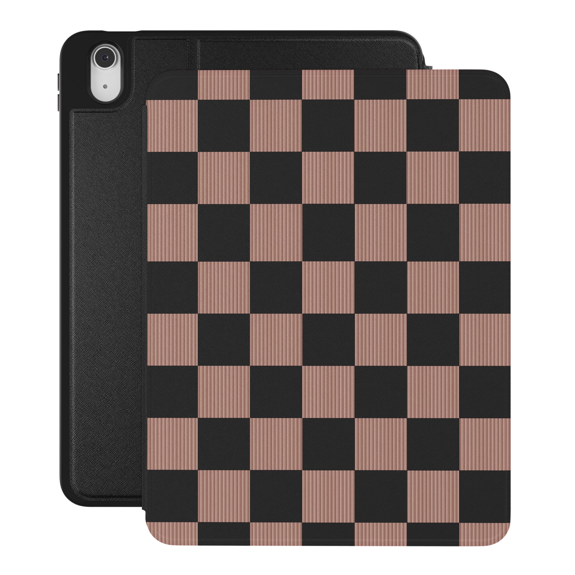 Mocha Vibe Checkered iPad Case
