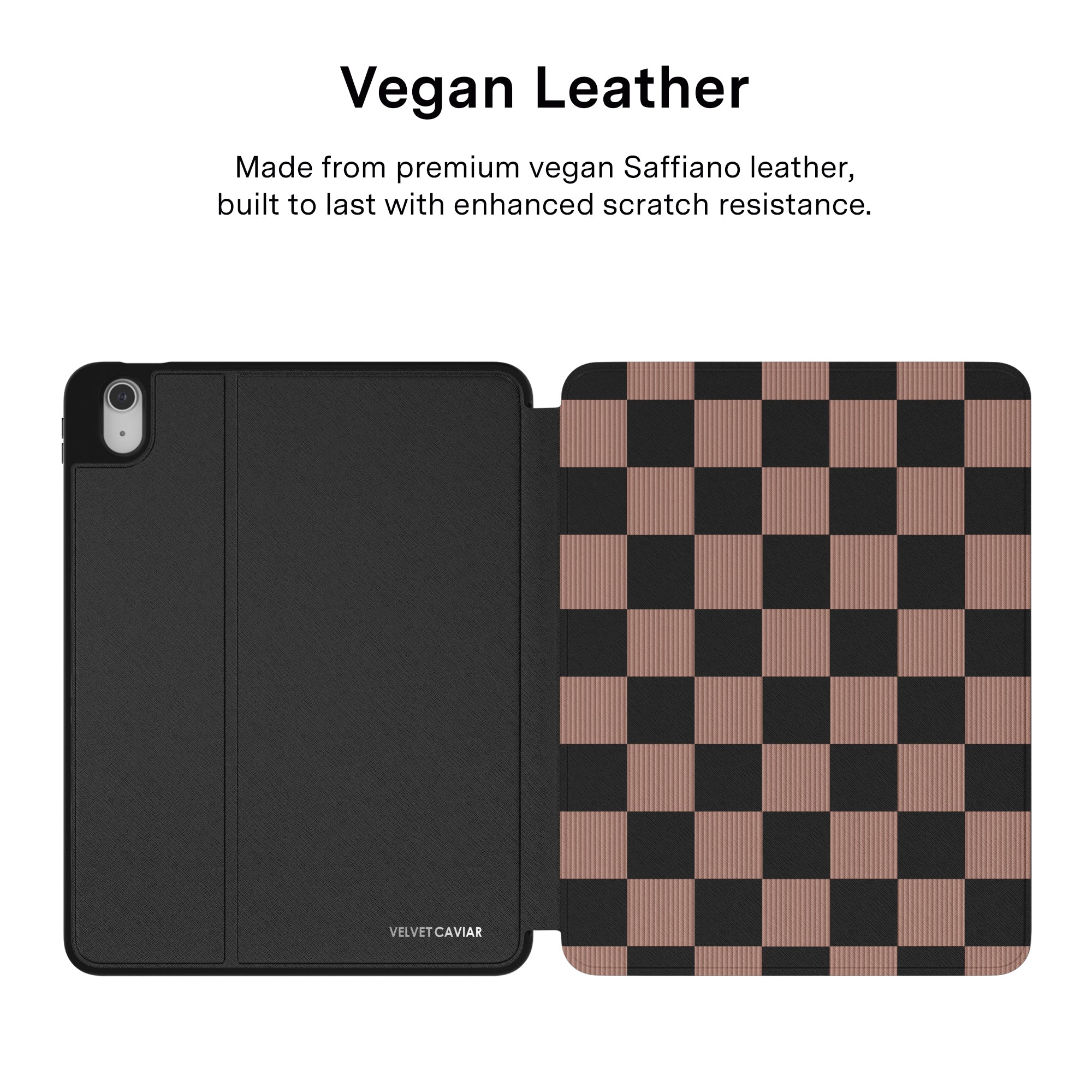Mocha Vibe Checkered iPad Case
