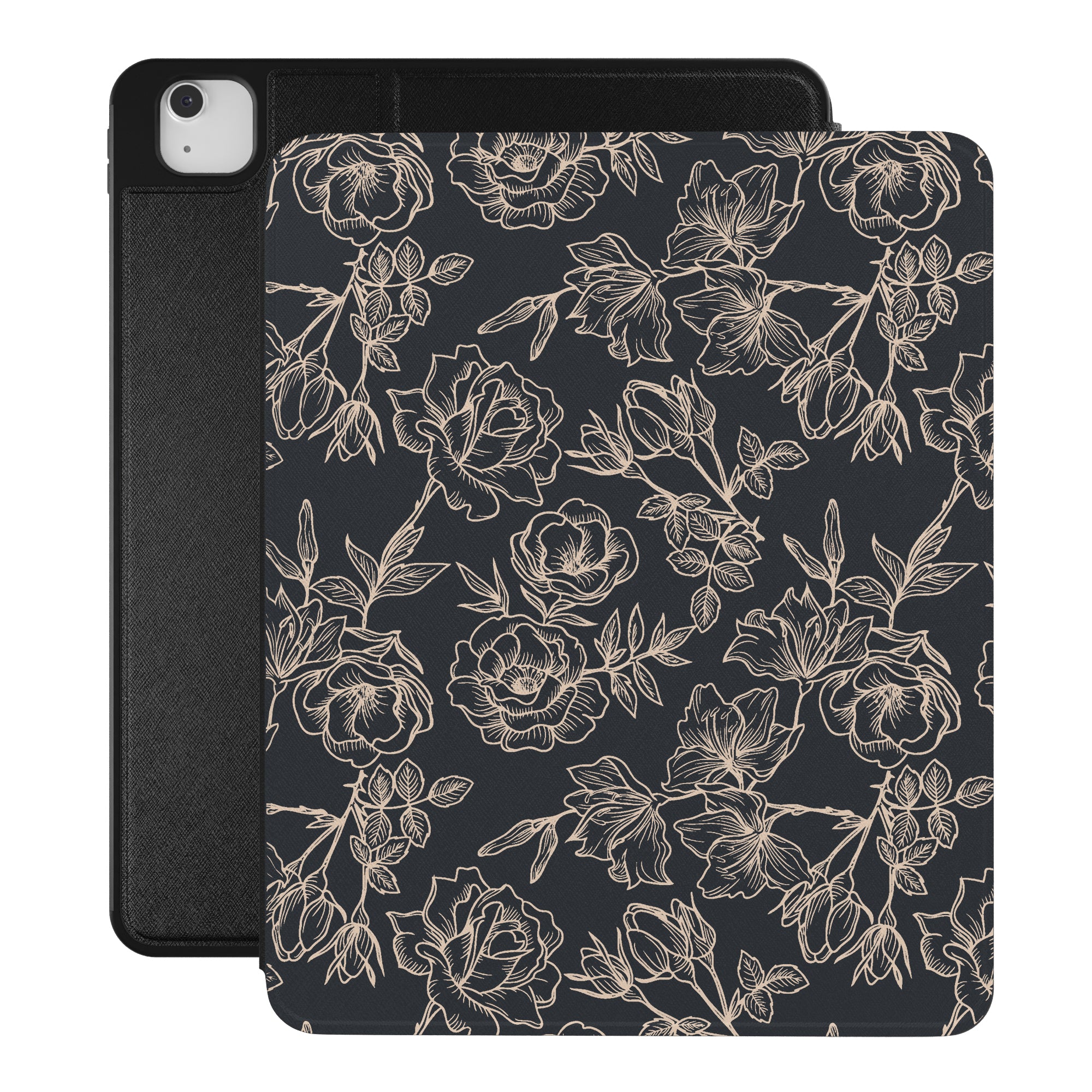 Floral Rose Gold Chrome iPad Case