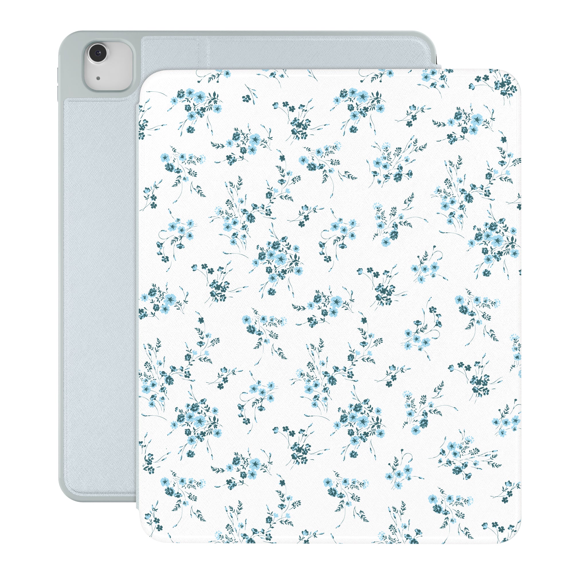 French Blue Floral iPad Case