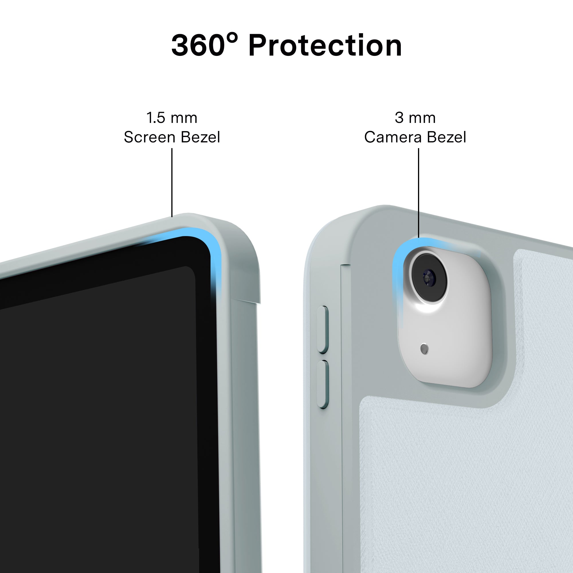 French Blue Floral iPad Case