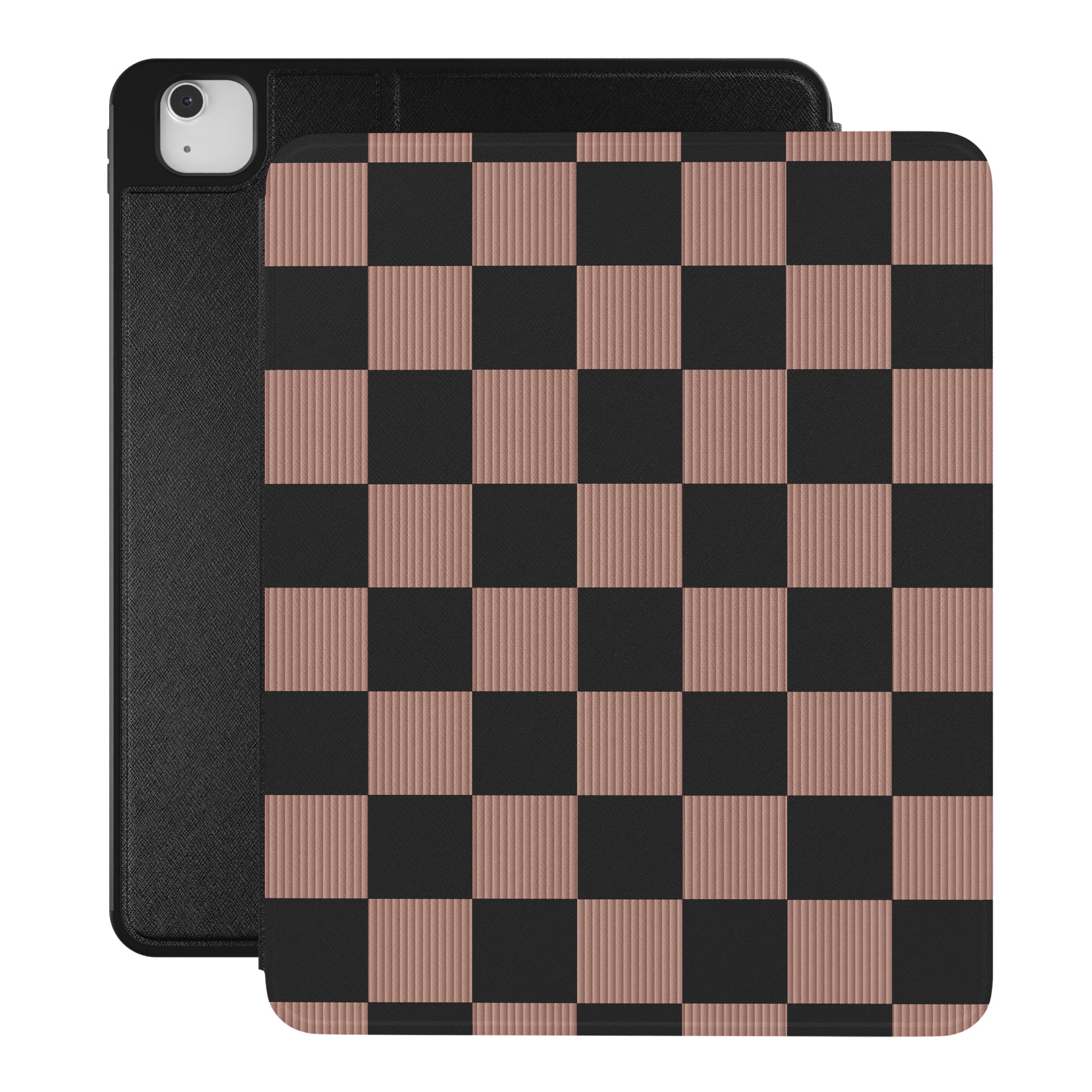 Mocha Vibe Checkered iPad Case