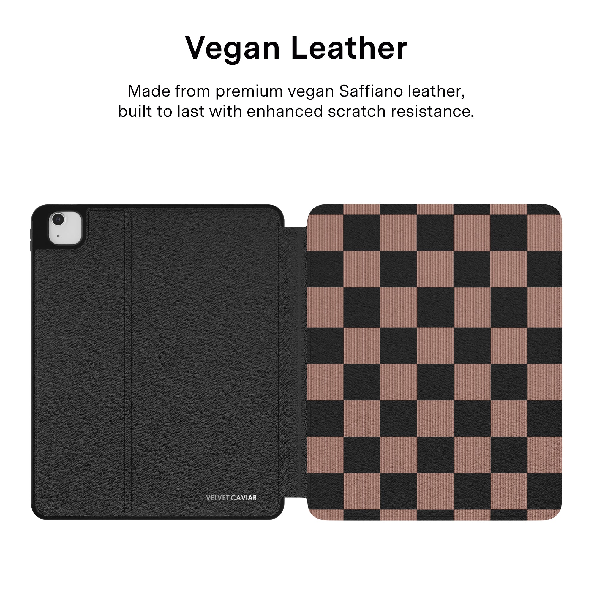 Mocha Vibe Checkered iPad Case