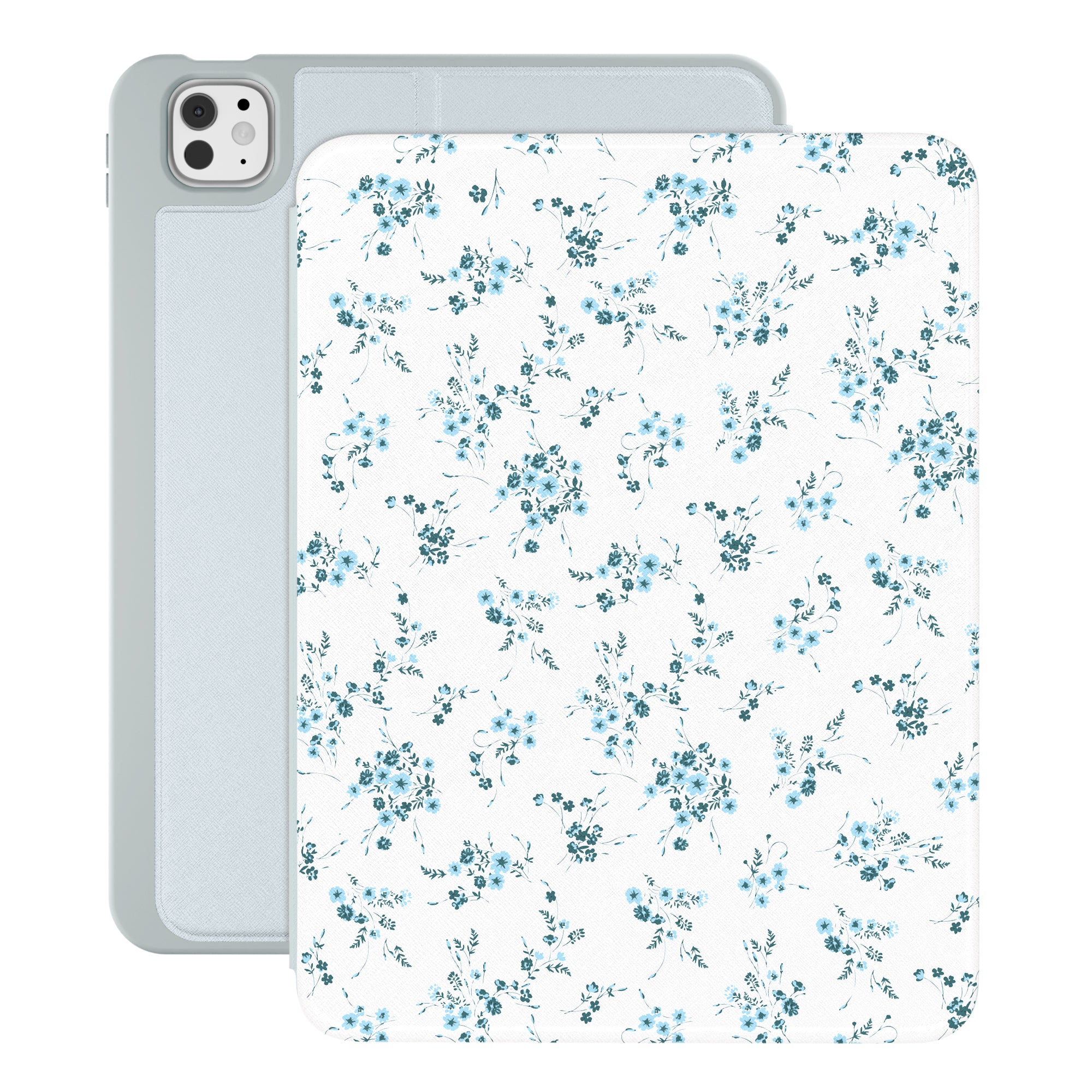 French Blue Floral iPad Case