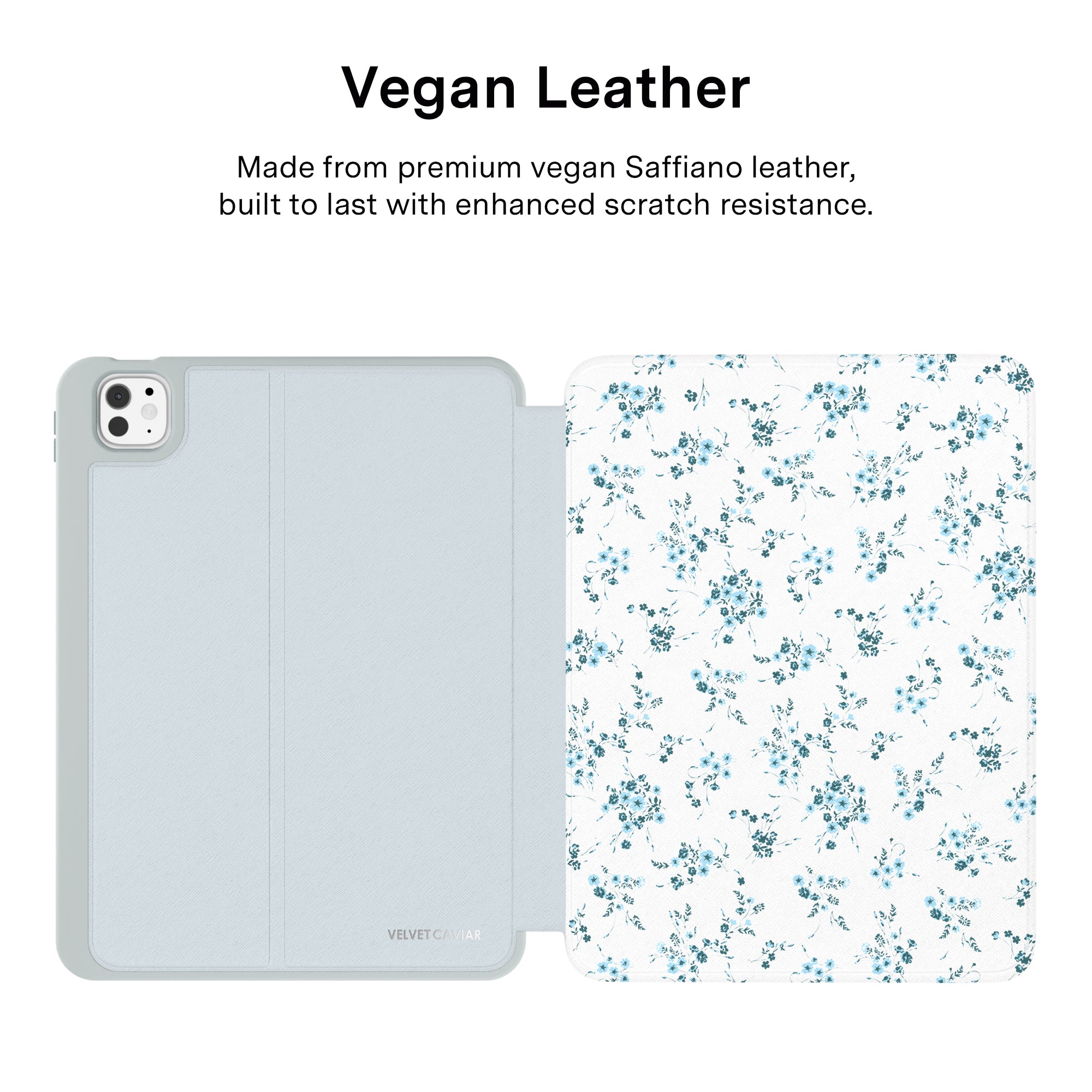 French Blue Floral iPad Case