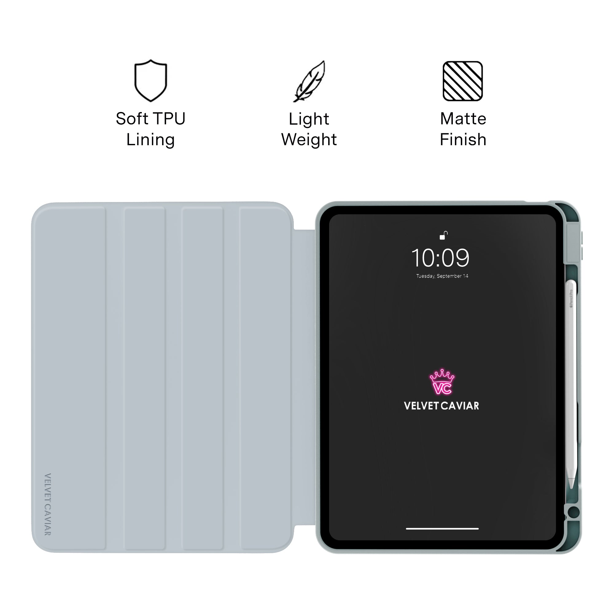 French Blue Floral iPad Case