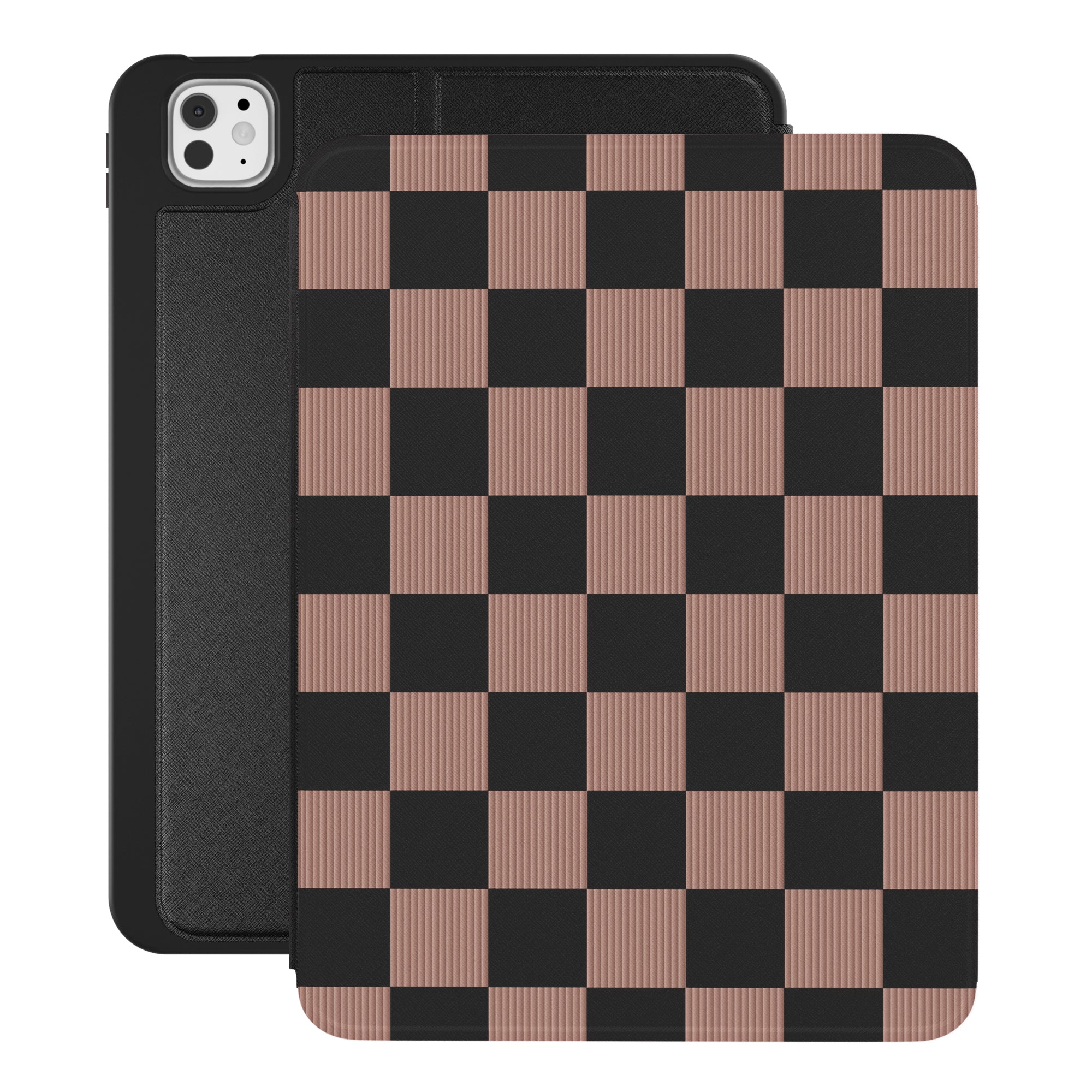 Mocha Vibe Checkered iPad Case