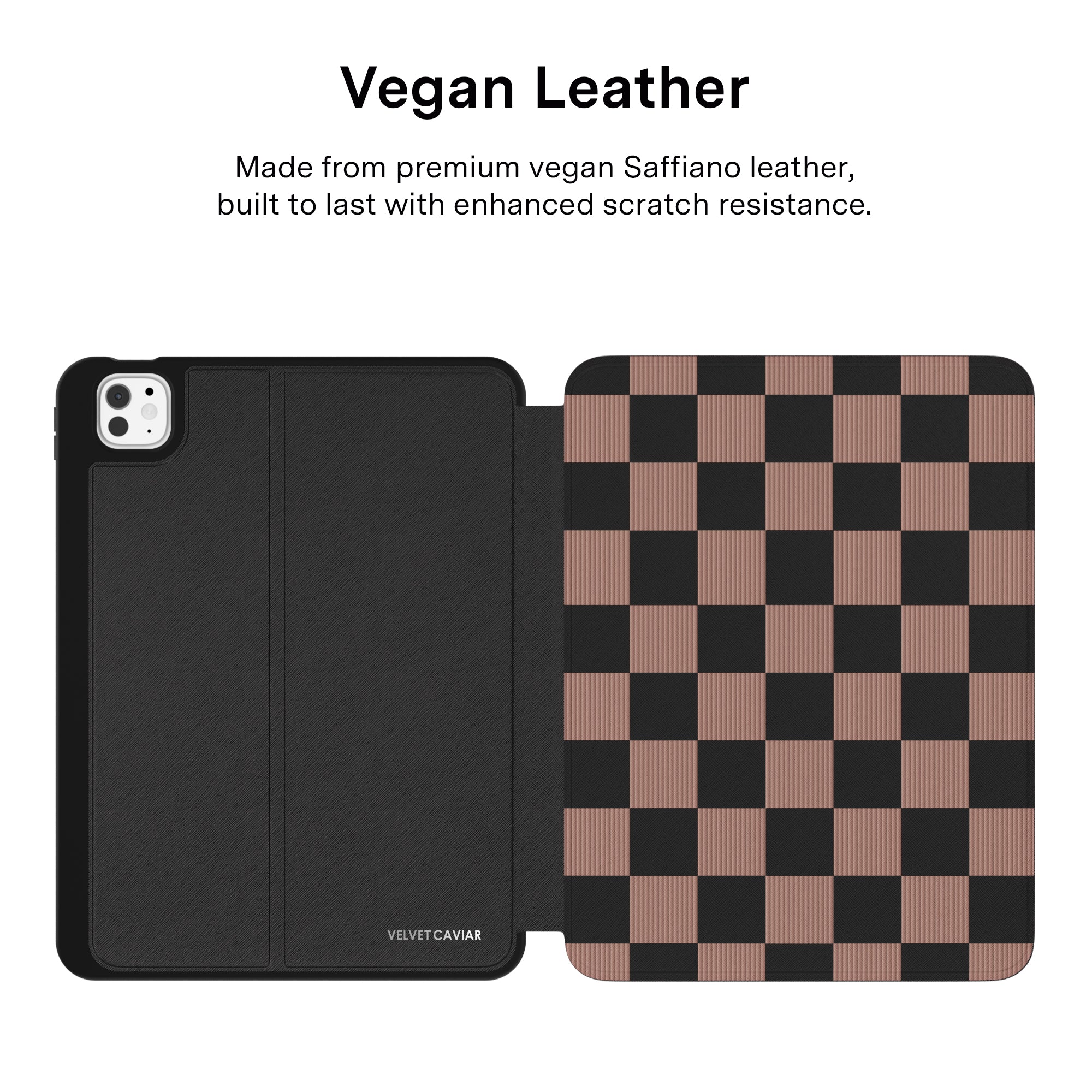 Mocha Vibe Checkered iPad Case