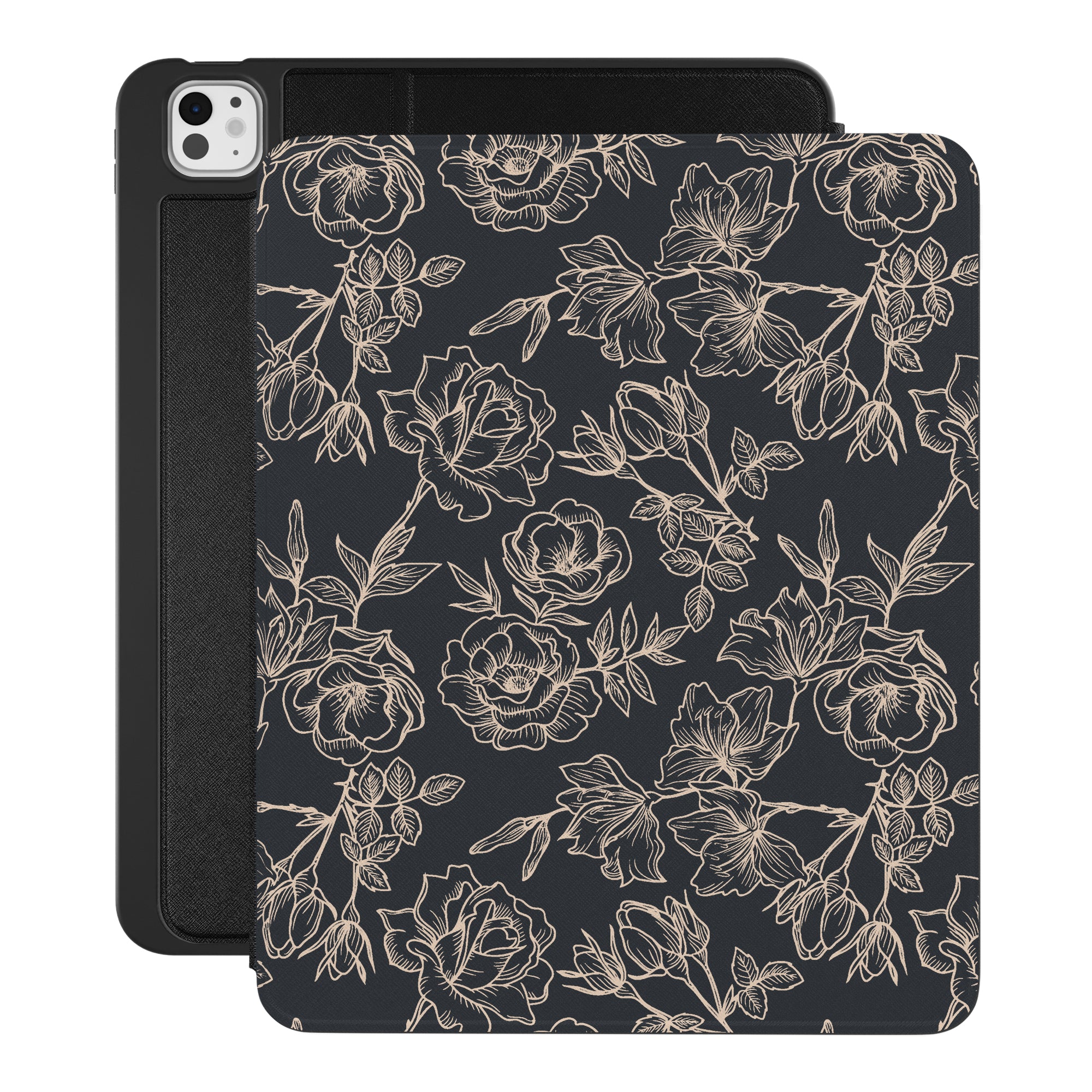 Floral Rose Gold Chrome iPad Case