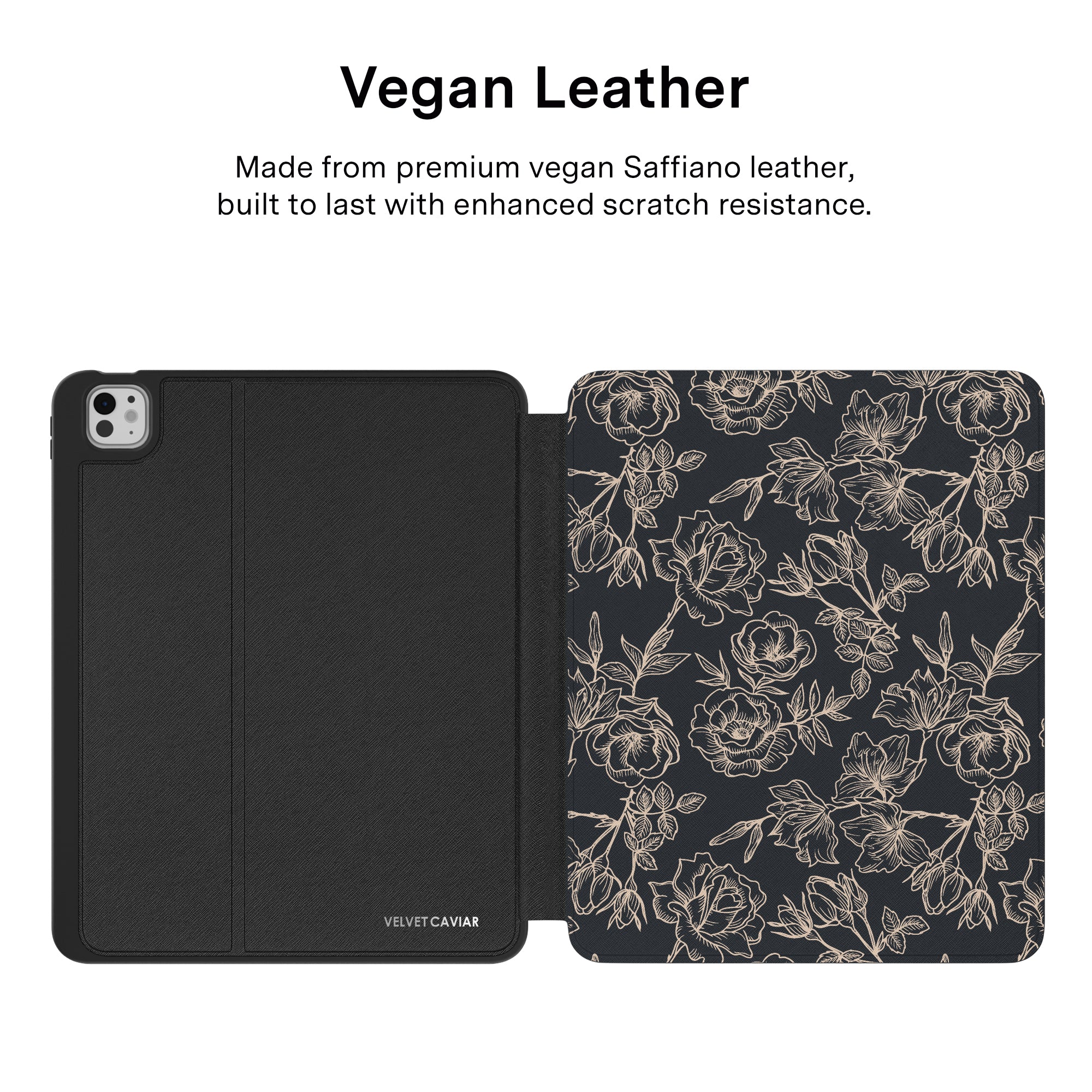 Floral Rose Gold Chrome iPad Case