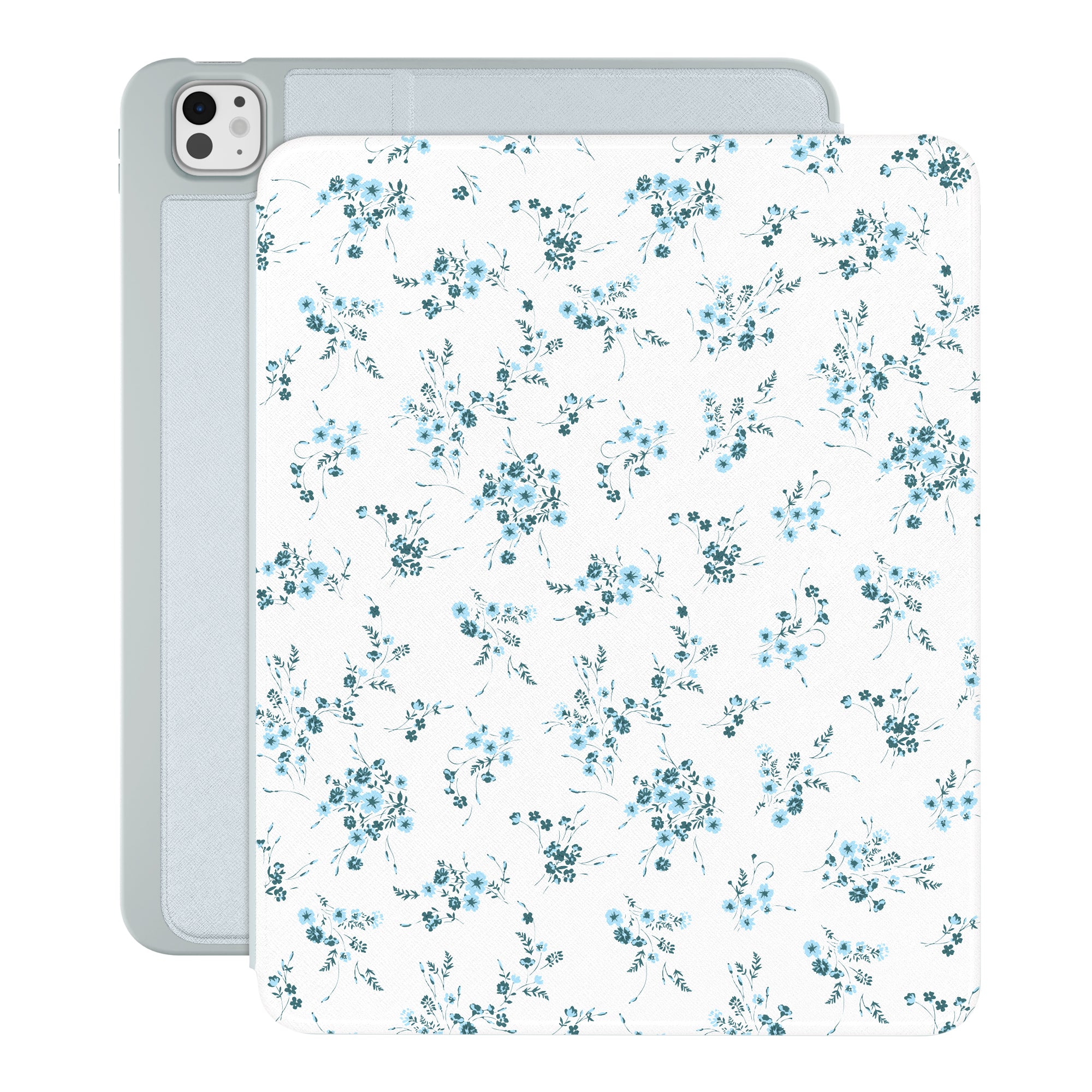 French Blue Floral iPad Case
