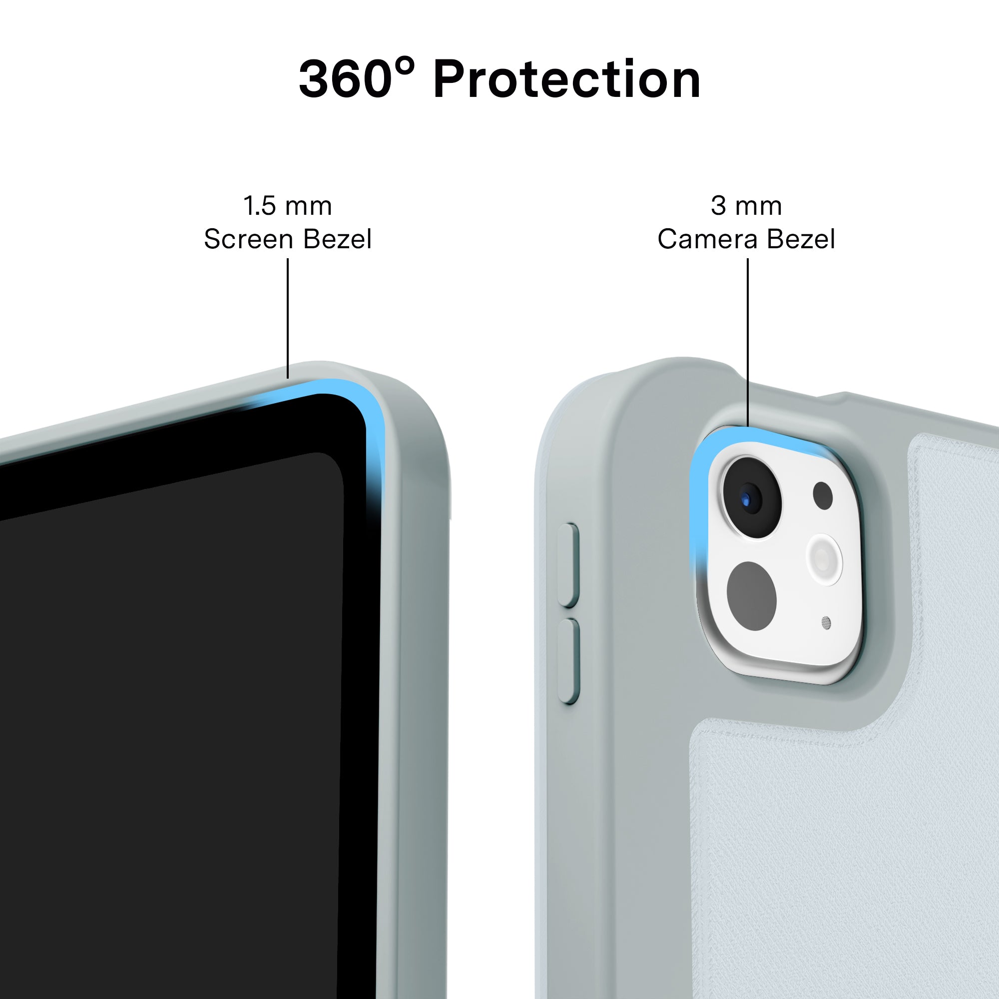 French Blue Floral iPad Case