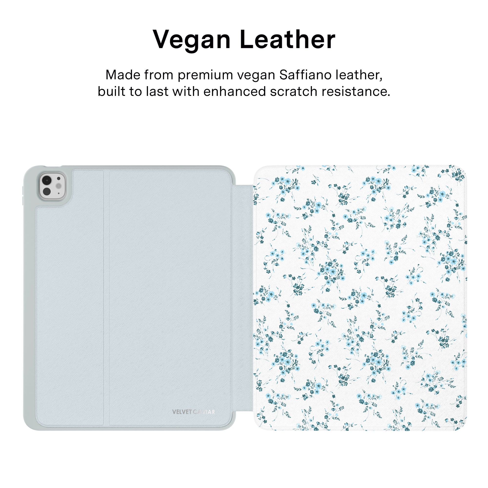 French Blue Floral iPad Case