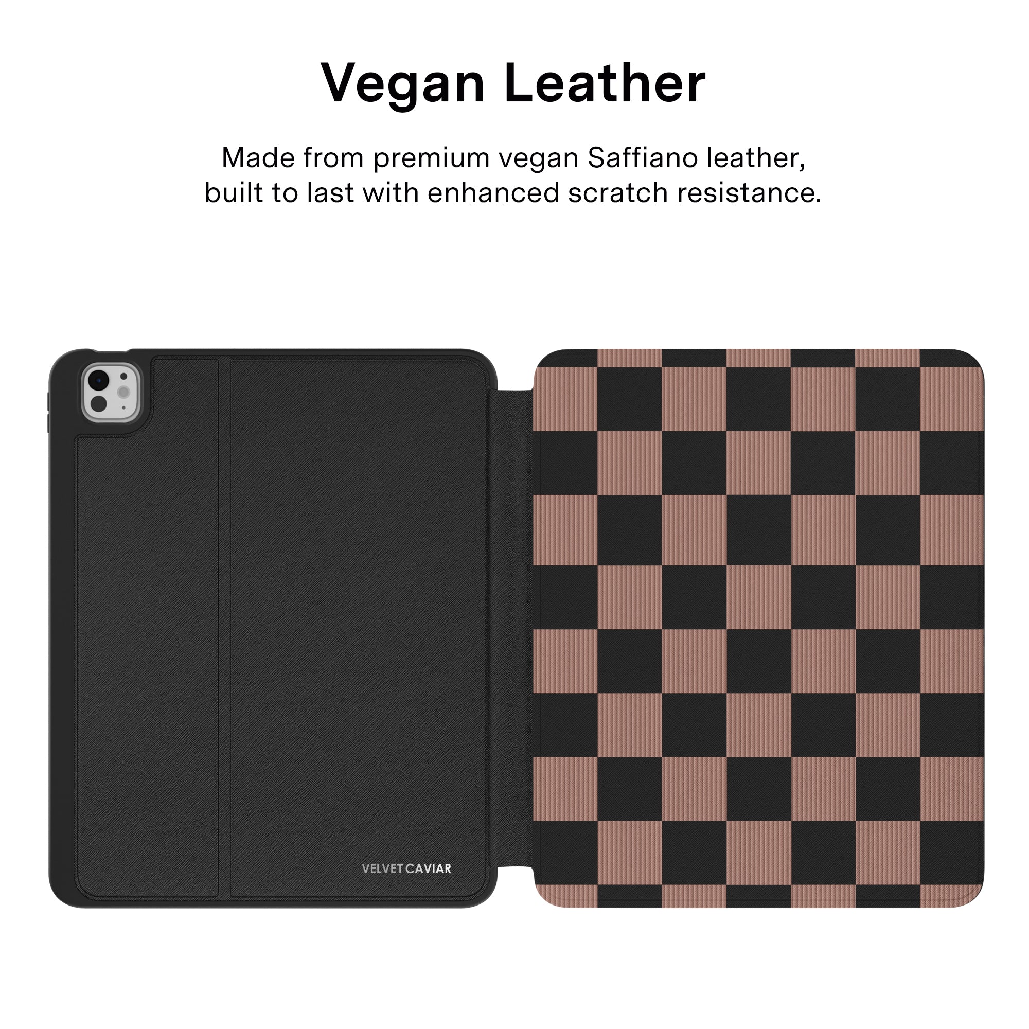 Mocha Vibe Checkered iPad Case