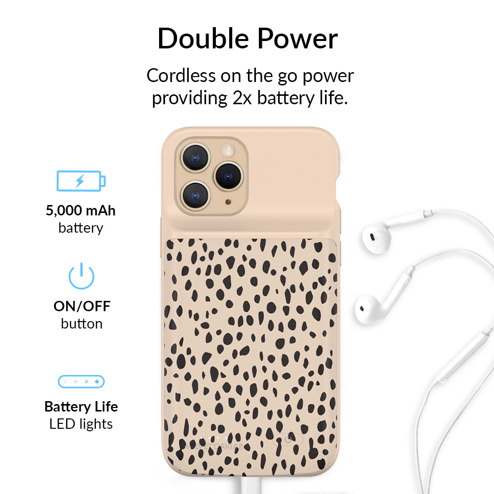 Spotted Cheetah iPhone Charging Case