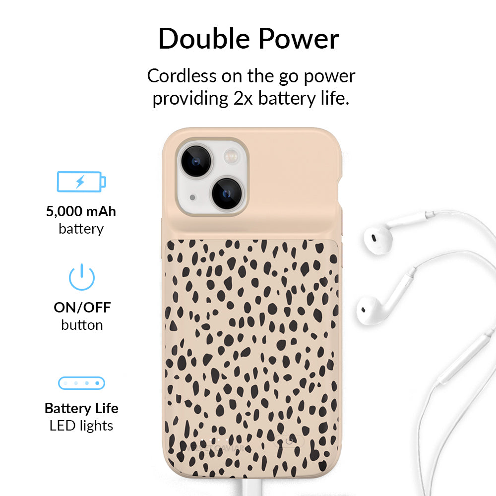 Spotted Cheetah iPhone Charging Case