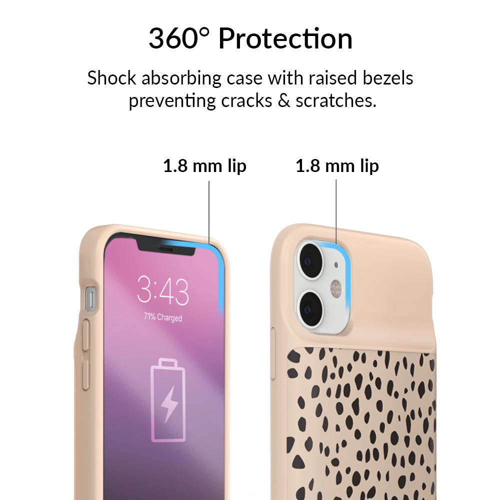 Spotted Cheetah iPhone Charging Case
