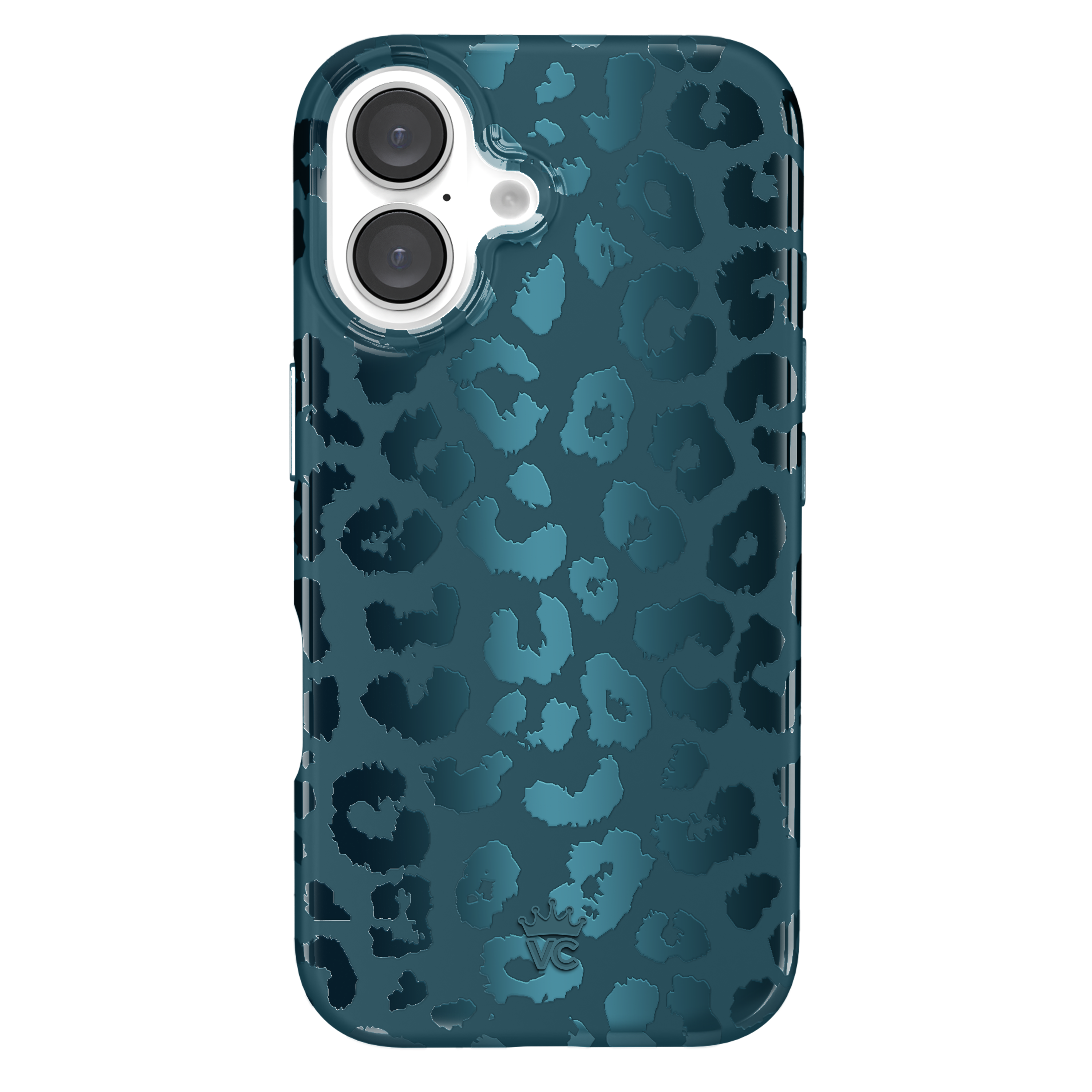 Metallic Navy Leopard iPhone Case