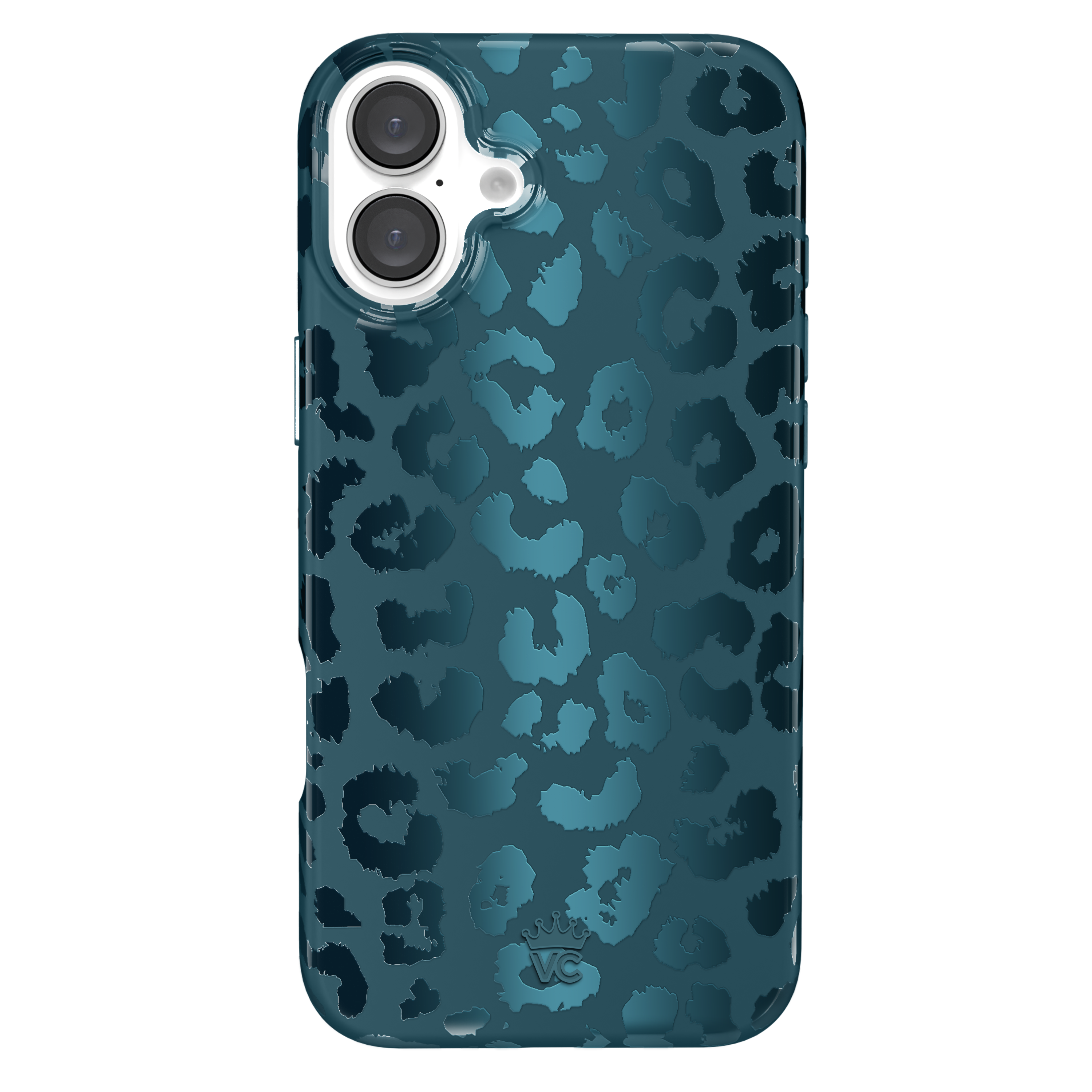 Metallic Navy Leopard iPhone Case