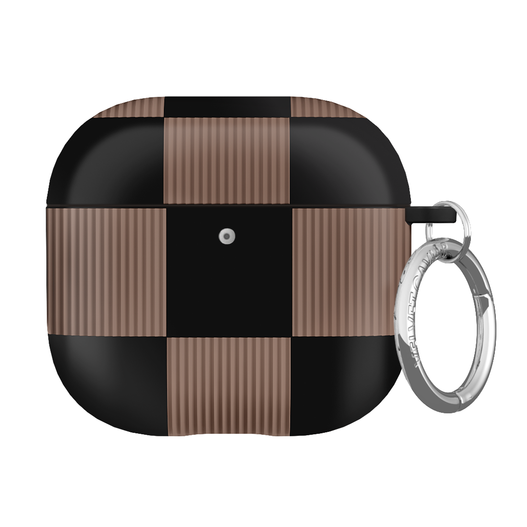 Mocha Vibe Checkered AirPod Case