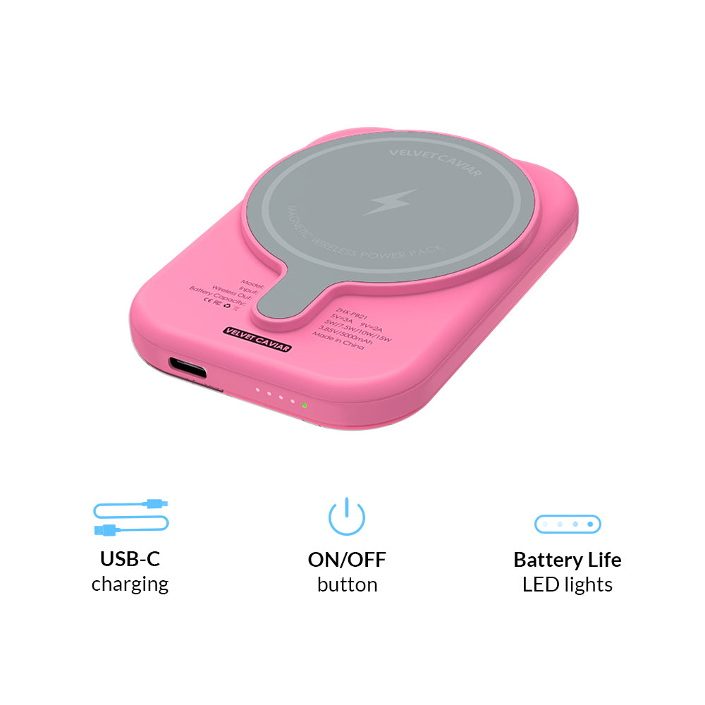 Candy Pink MagSafe Battery Power Pack