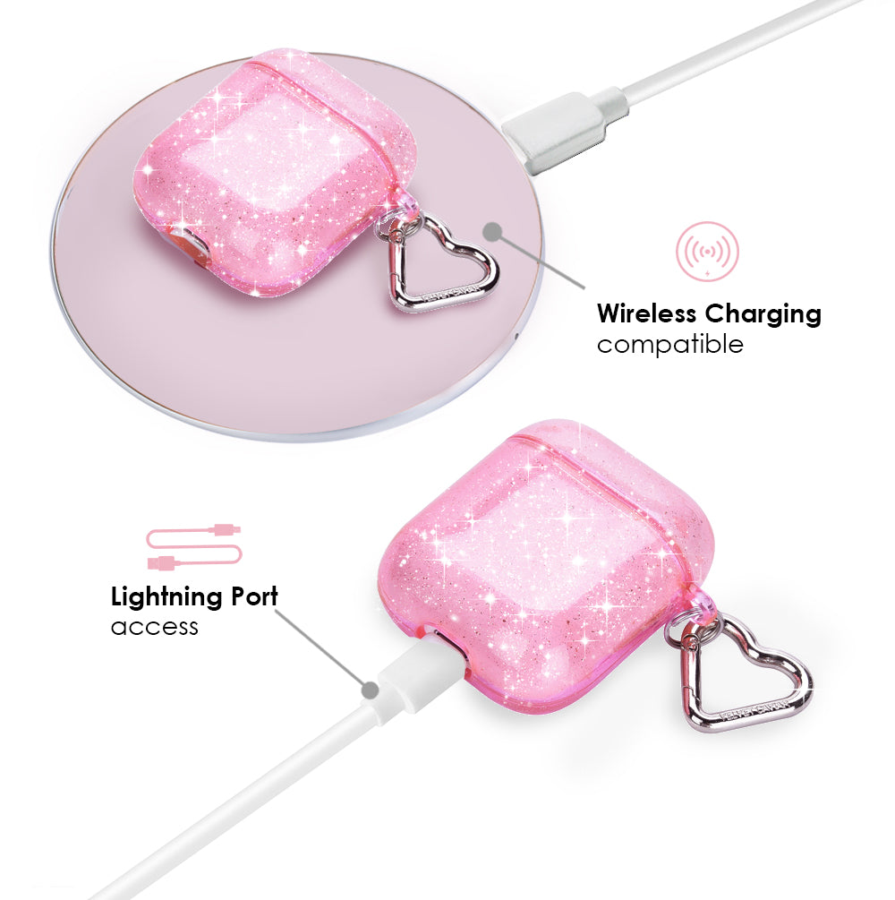 Pink Stardust Glitter AirPod Case