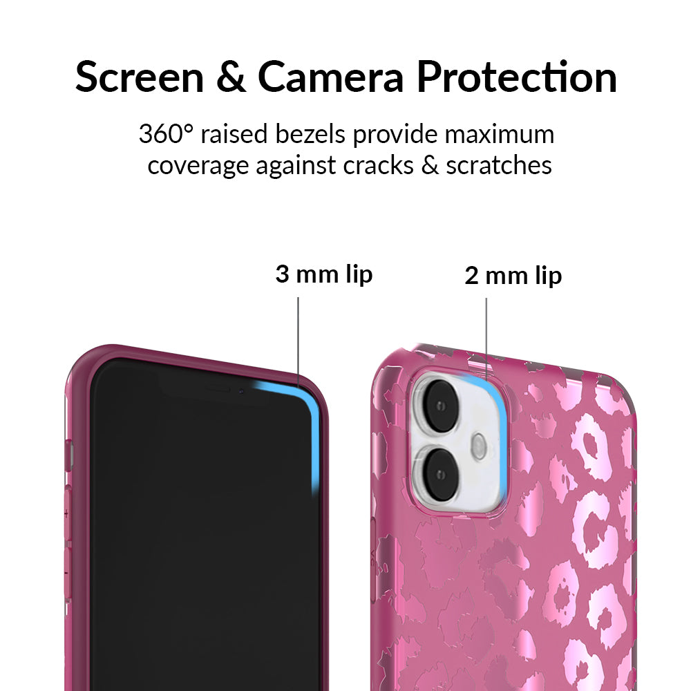 Pink Ruby Leopard iPhone Case
