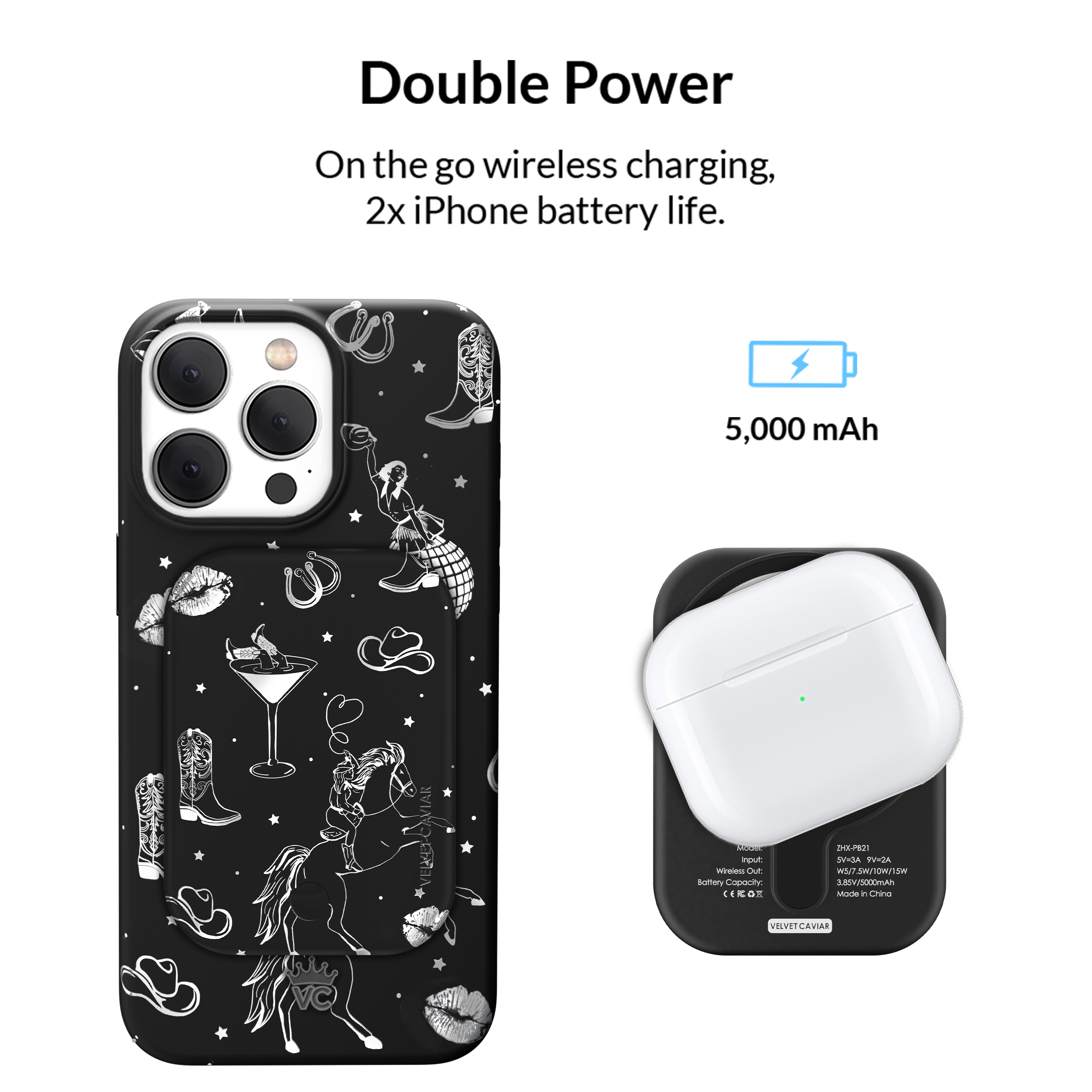 Disco Cowgirl MagSafe Battery Power Pack