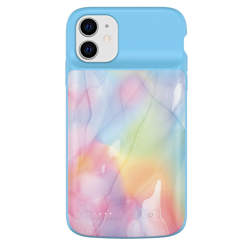 Pastel Tie Dye iPhone Charging Case