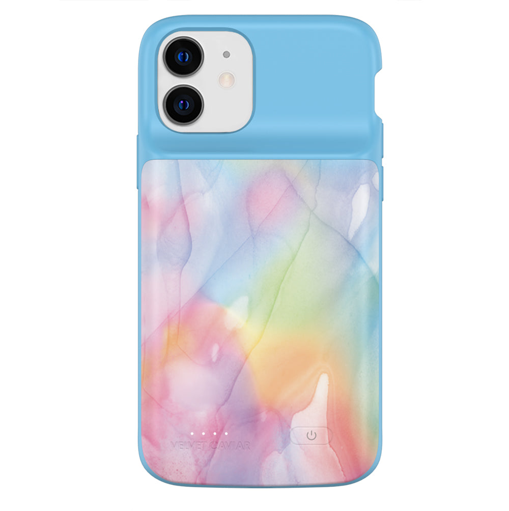 Pastel Tie Dye iPhone Charging Case