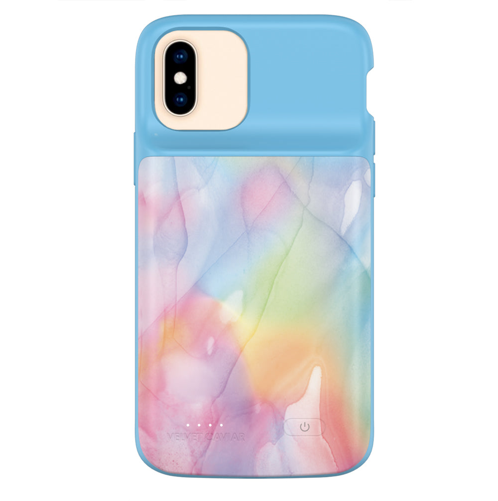 Pastel Tie Dye iPhone Charging Case