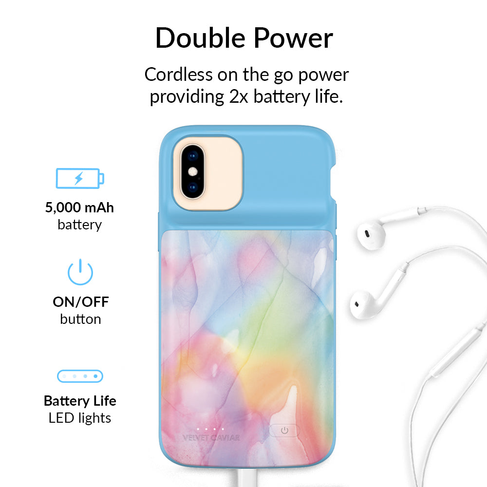 Pastel Tie Dye iPhone Charging Case